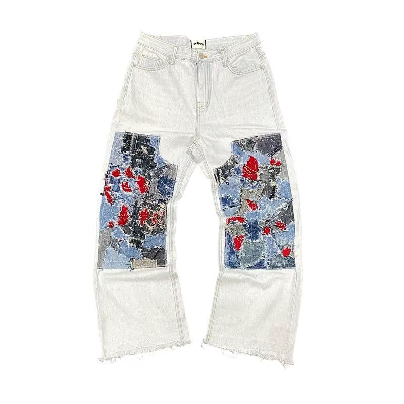 Japanese reworked denim double knee