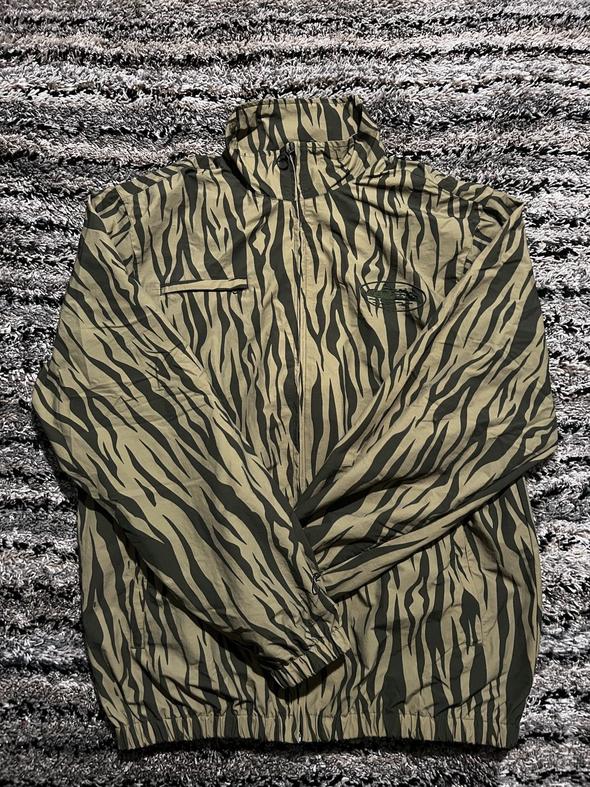 image of Corteiz Shukushuku Crtz Jacket in Green, Men's (Size 2XL)
