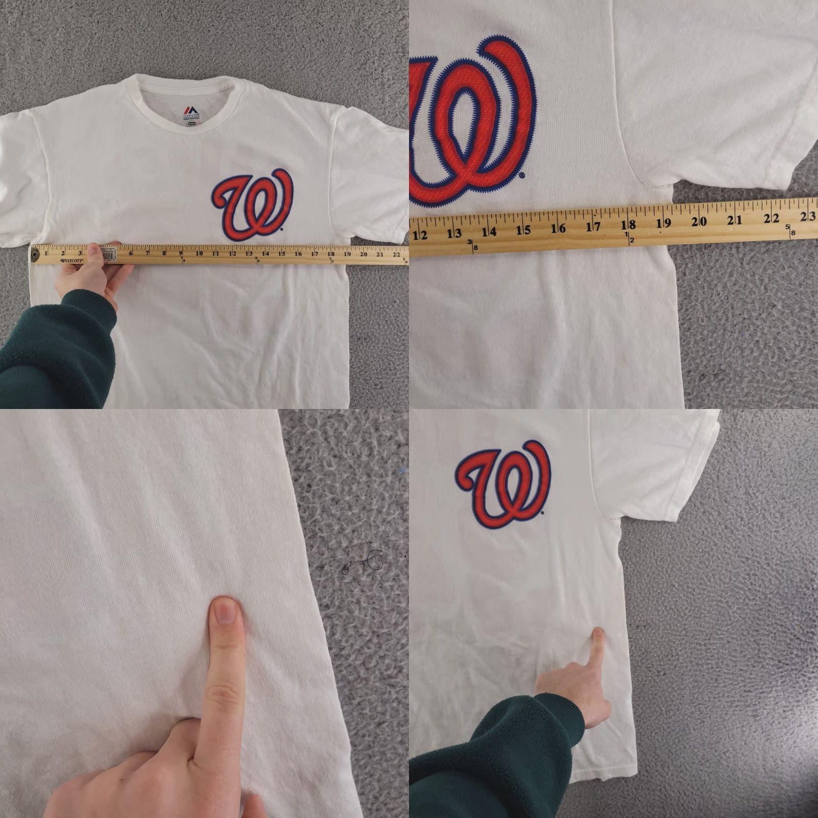Vintage Majestic Shirt Mens Small T Shirt Short Sleeve White Crew Neck Washington Harper 34 Vintage No Size US S / EU 44-46 / 1 - 8 Thumbnail