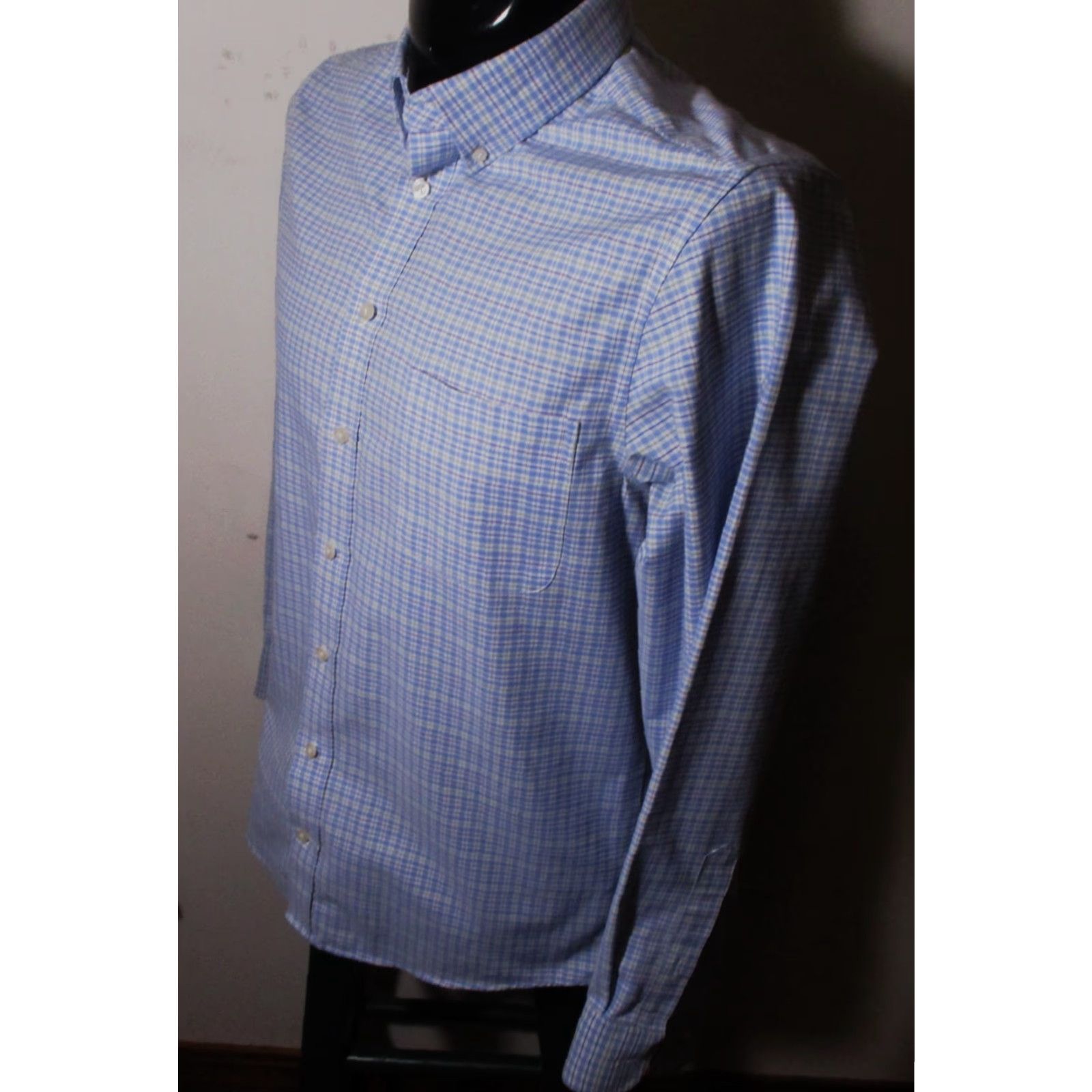 Stafford STAFFORD Blue Long Sleeve Dress Shirt Men's 15/15.5/34-35 Oxford Button-Down Collar Business Shirt Size 42R - 4 Thumbnail