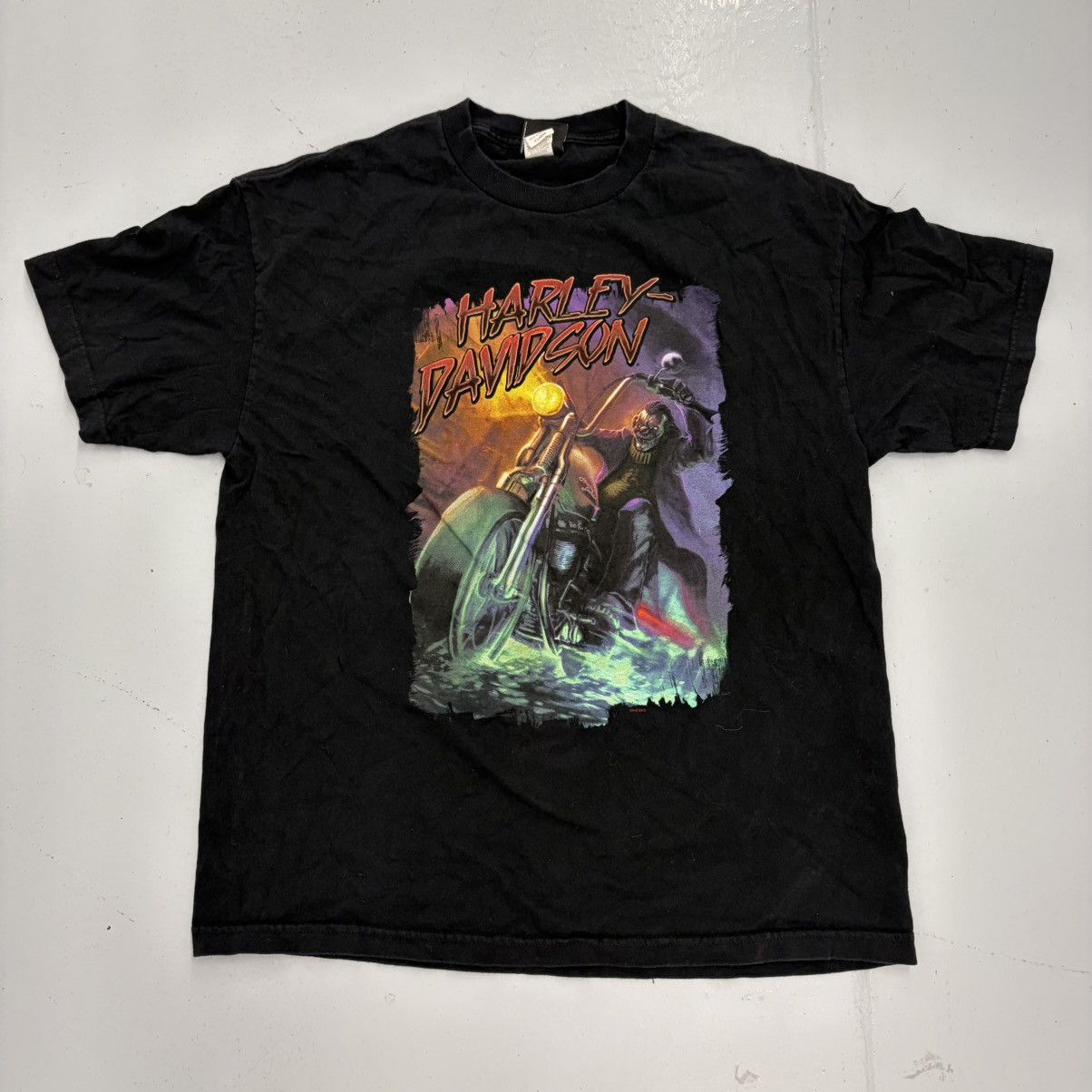 Harley Davidson Vintage Y2k Harley Davidson Black Motorcycle Grunge T-Shirt Size US XL / EU 56 / 4 - 1 Thumbnail