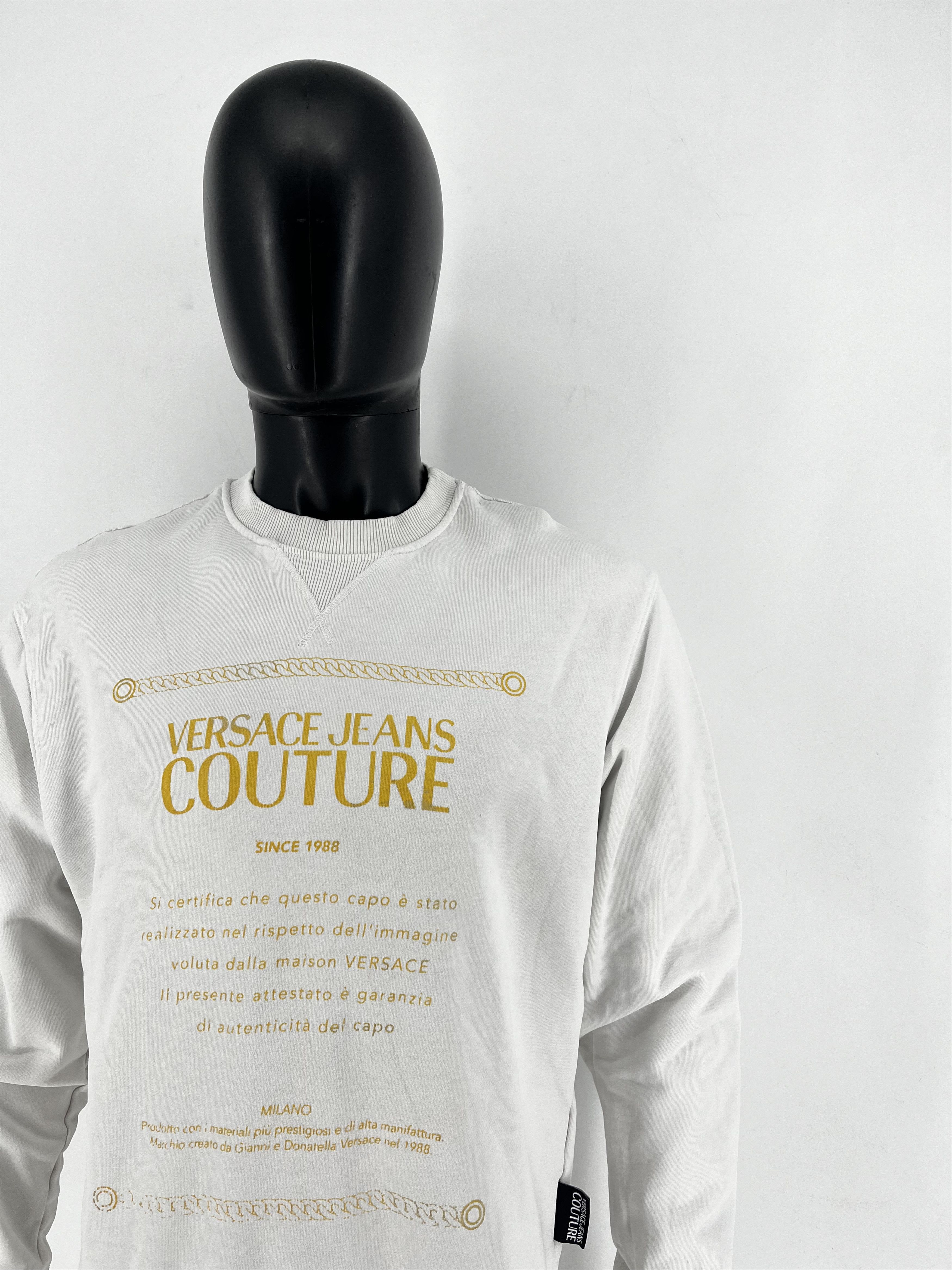 Versace Versace Jeans Couture Men's White Gold Logo Hooded Size US S / EU 44-46 / 1 - 7 Thumbnail