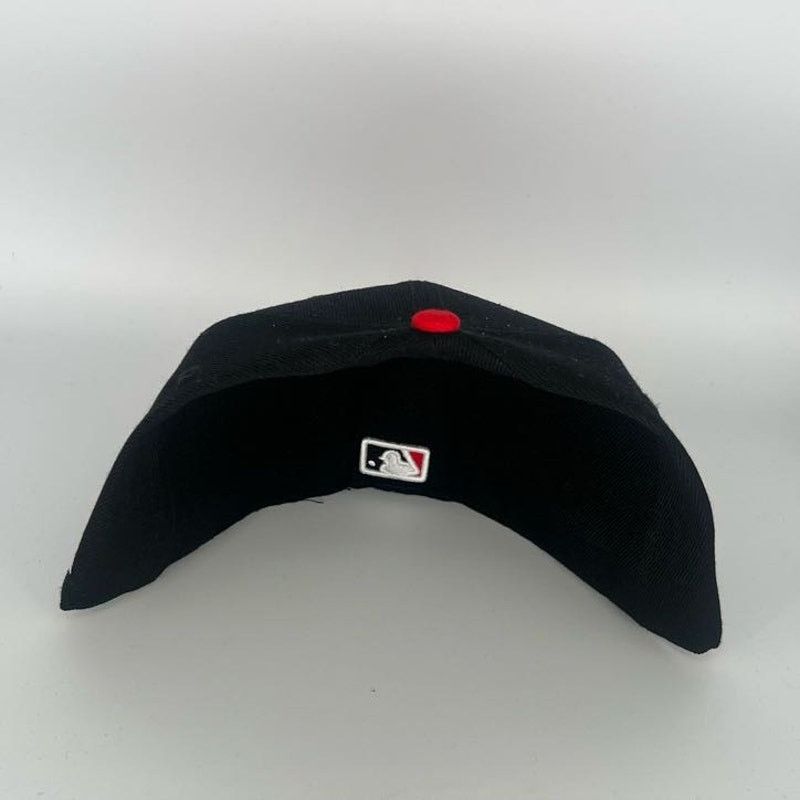 New Era Size 8 Black Red Cincinnati Reds New Era NBA 59Fifty Fitted Size ONE SIZE - 3 Thumbnail