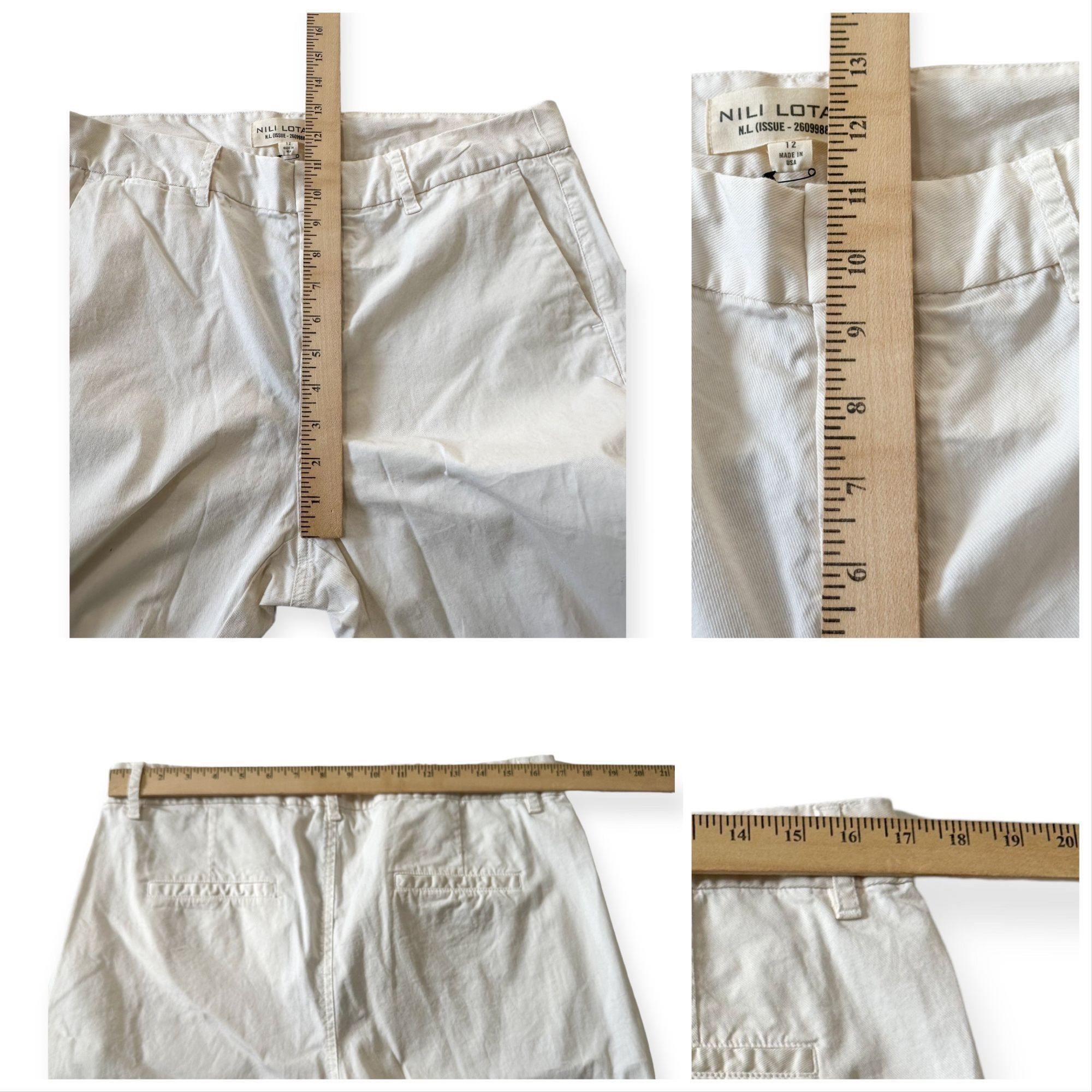 Nili Lotan Nili Lotan Montauk Pant in Eggshell, Size 12, NWT Size 34" / US 12 / IT 48 - 13 Thumbnail