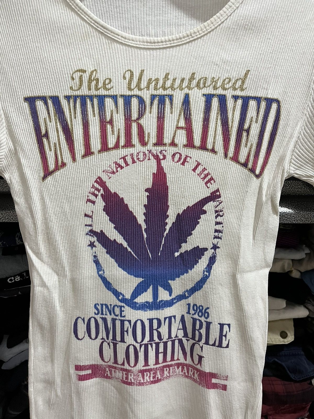 20471120 × Beauty Beast × Hysteric Glamour Sky bomber marjuana poem tee Size S / US 4 / IT 40 - 3 Thumbnail