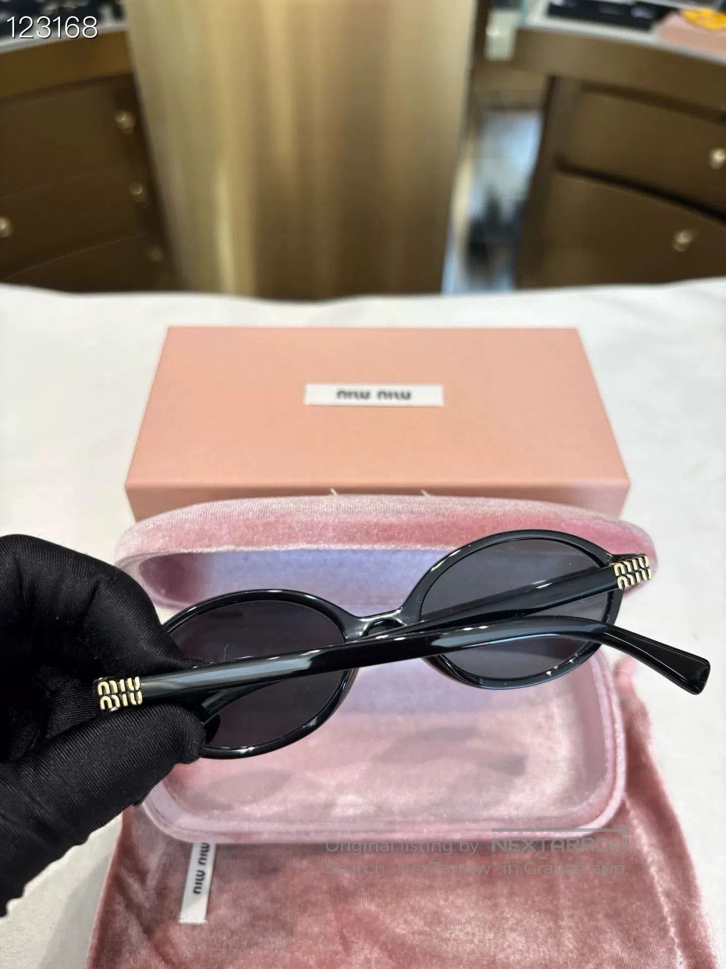 Miu Miu Miu Miu Retro Small Frame Sunglasses. Size ONE SIZE - 2 Thumbnail