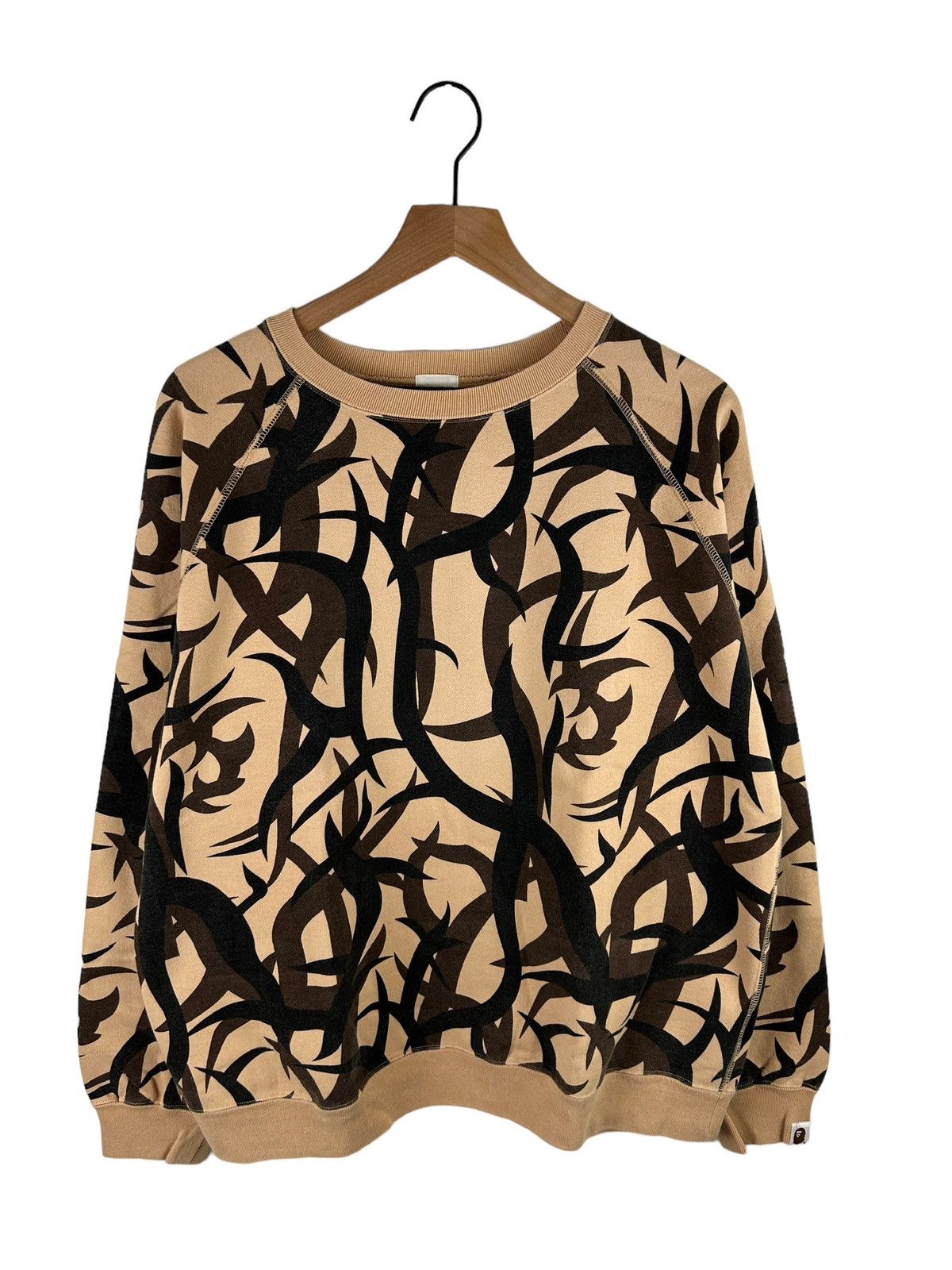 image of Og Bape Tribal Camo Sweatshirt, Men's (Size Large)