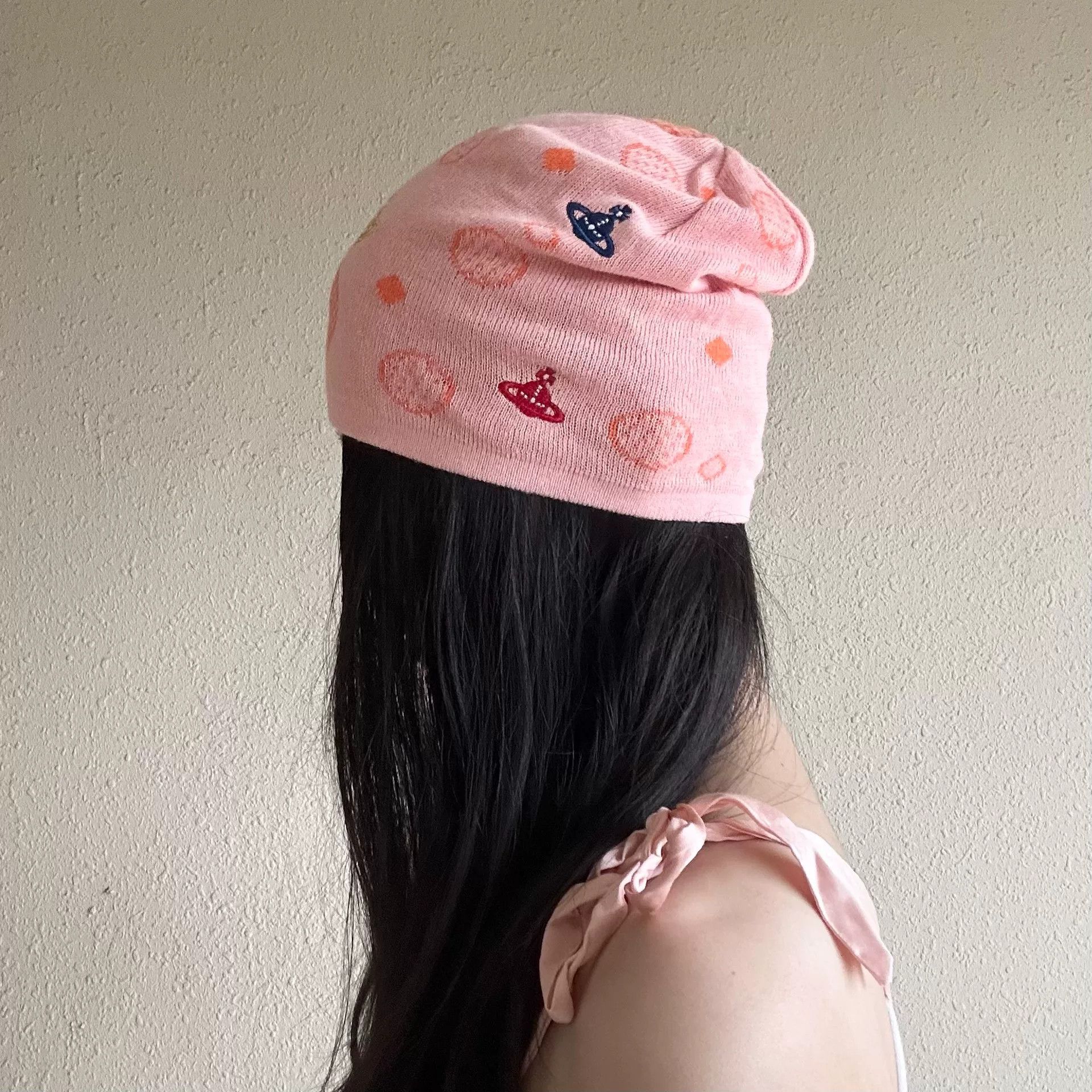 Vivienne Westwood Vivienne Westwood Pink Saturn Vintage Knit Hat Size ONE SIZE - 1 Thumbnail