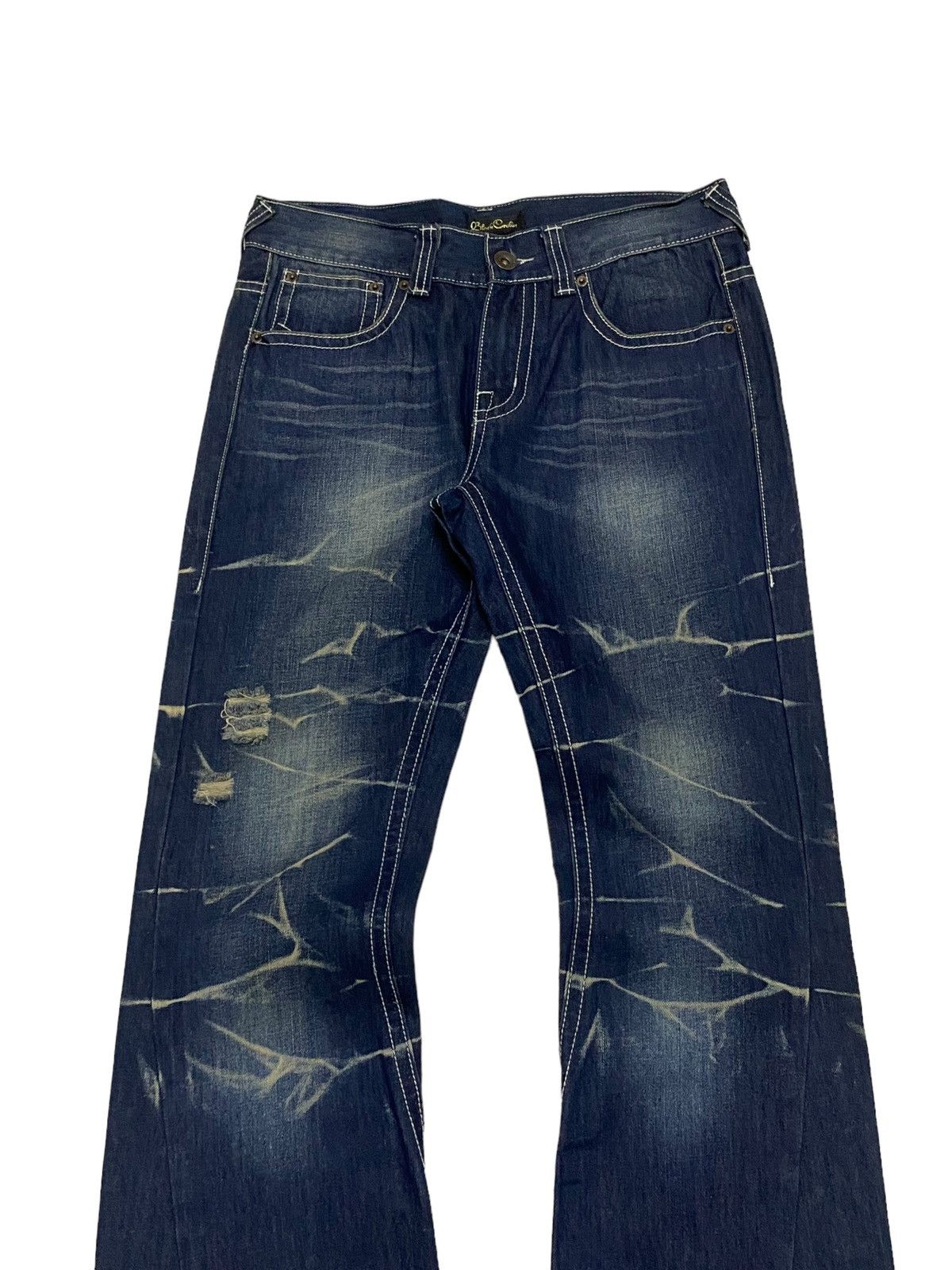 Hysteric Glamour Flare Black Crobot Japan Jean Whisker Honeycomb Style Size US 31 - 5 Thumbnail