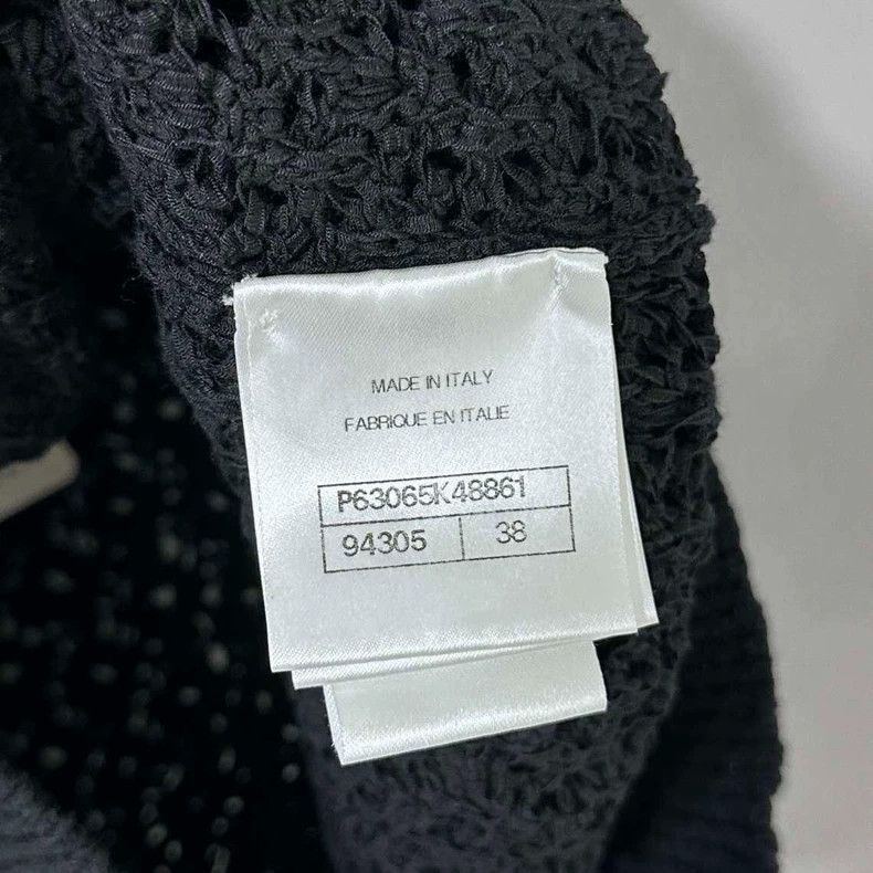 Chanel Chanel Large logo crochet knitted back on the chest 2504-Ne Size XS / US 0-2 / IT 36-38 - 6 Thumbnail