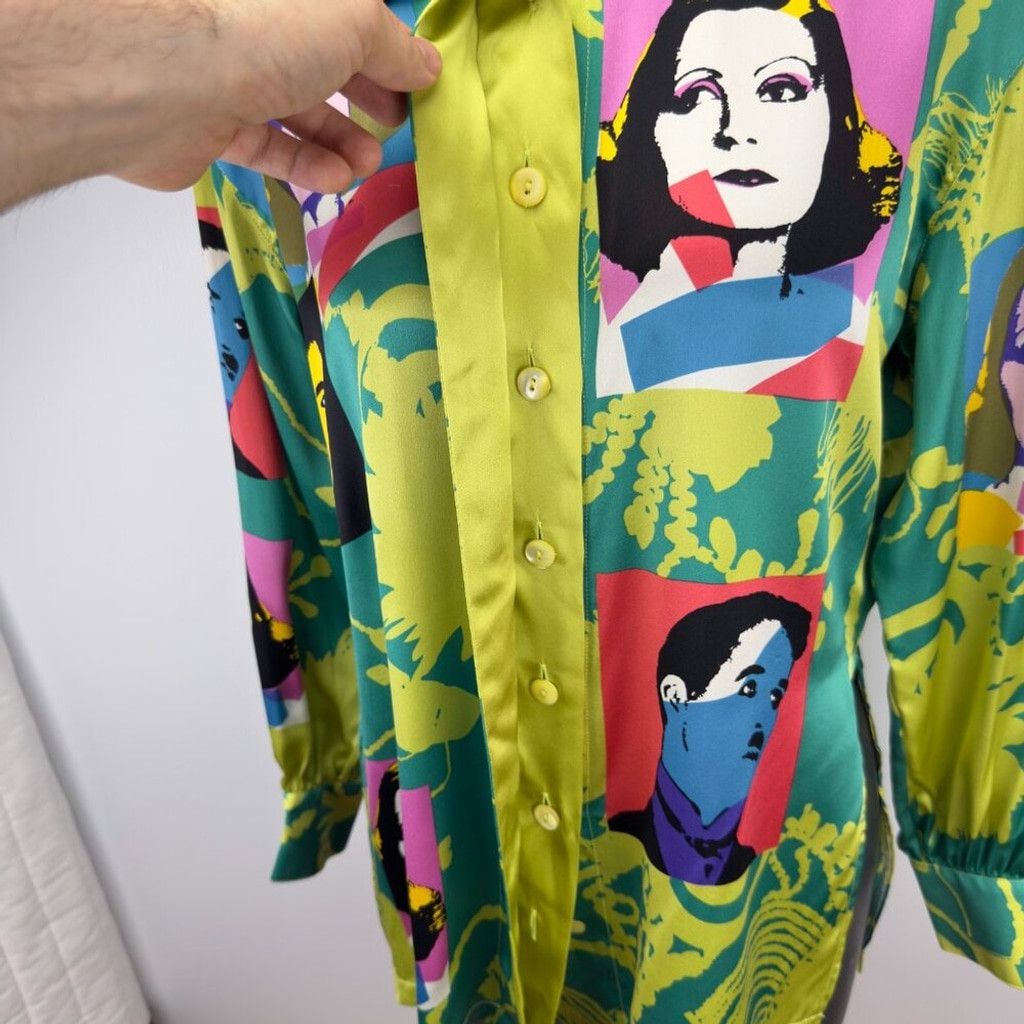 Escada ESCADA Margaretha Ley Pop Art Chaplin Garbo Multi Blouse 36 Size XS / US 0-2 / IT 36-38 - 9 Thumbnail