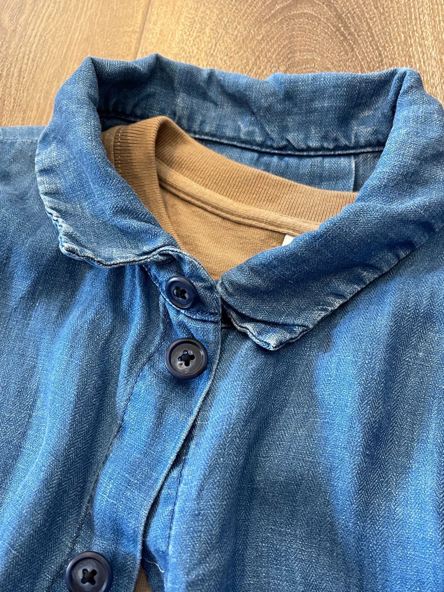 Porter Porter Classic Washed Indigo Linen Shirt Size 2 Size US M / EU 48-50 / 2 - 4 Thumbnail
