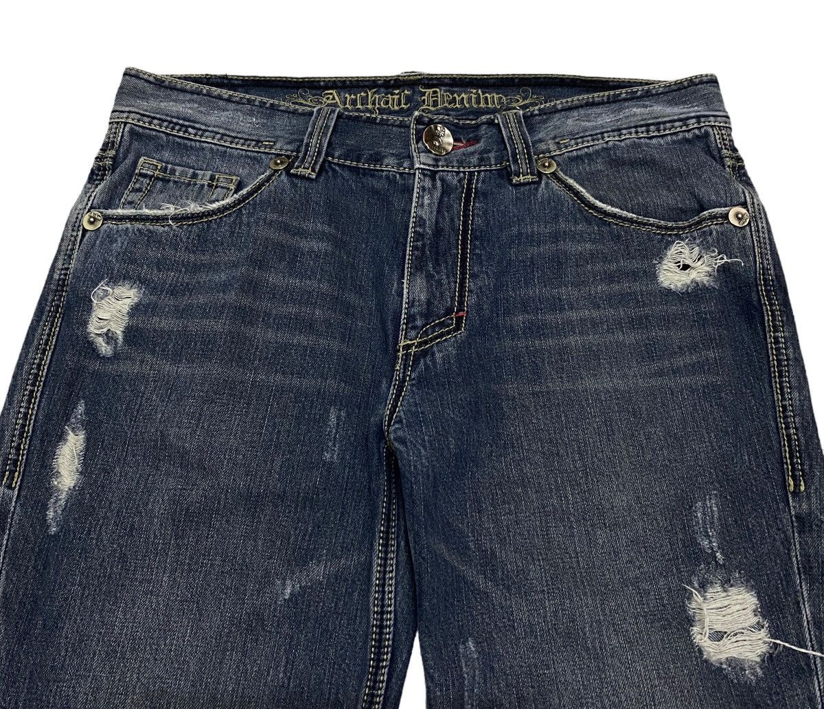 14th Addiction × Japanese Brand × Le Grande Bleu (L.G.B.) Very Rare Design Vintage Brand Archair Denim Jeans 2000s Size US 34 / EU 50 - 3 Thumbnail