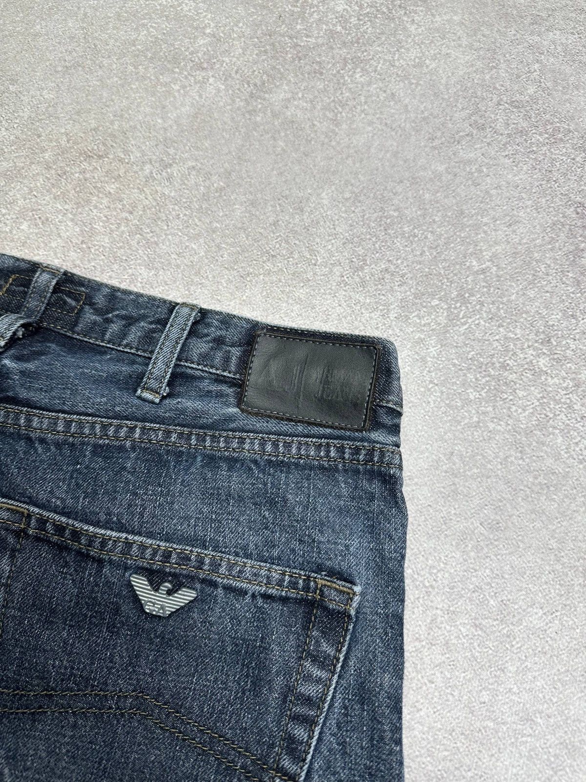 Armani Vintage Emporio Armani Metal Logo Baggy Jeans 32 Size US 32 / EU 48 - 5 Thumbnail