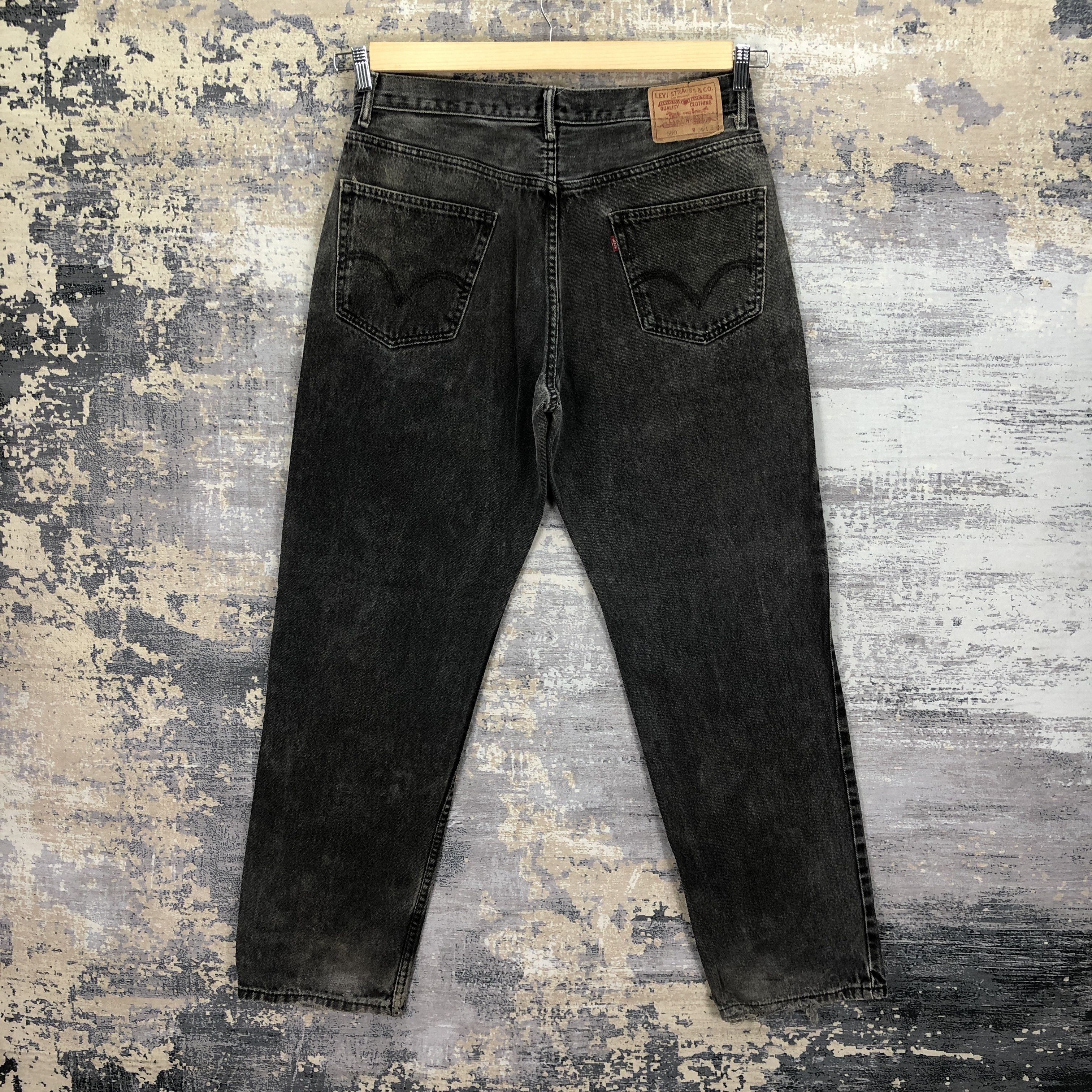 Levi's Vintage Levis 550 Jeans Super Black Levis Denim Pants Size US 34 / EU 50 - 1 Thumbnail