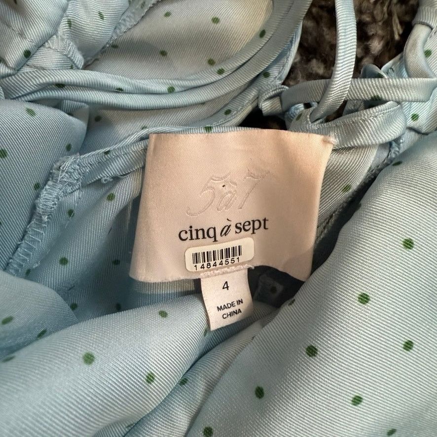 Cinq a Sept Cinq à Sept Lizzia Tie Back Dress in Blue, Size US 4 Size S / US 4 / IT 40 - 6 Thumbnail