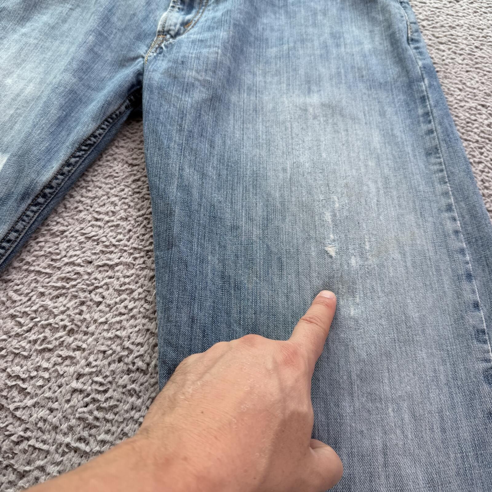 Levi's Levis 505 Regular Fit Jeans Mens 36x30 Light Wash Denim Size US 36 / EU 52 - 7 Thumbnail