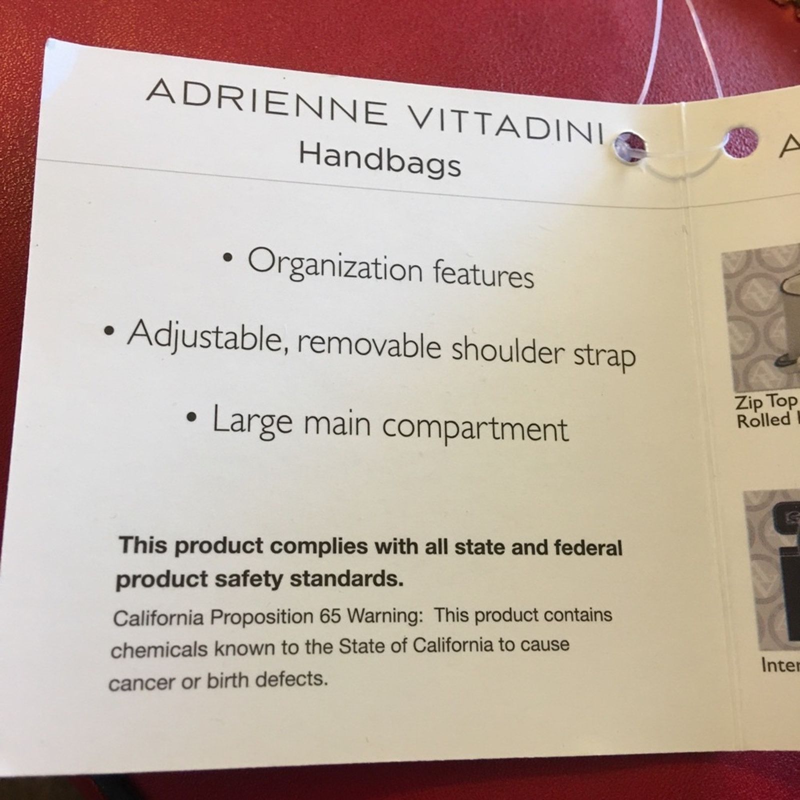 Other Adrienne Vittadini red crossbody Tote bag NWT Size ONE SIZE - 14 Thumbnail