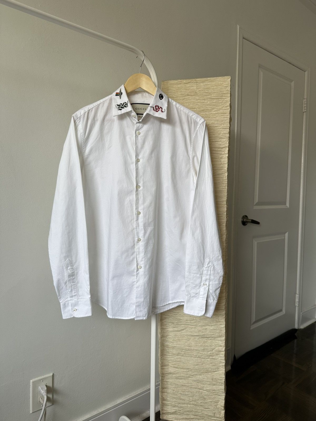 Gucci Gucci Duke Collar Embroidery Long Sleeve Button Down Shirt Size US M / EU 48-50 / 2 - 2 Thumbnail