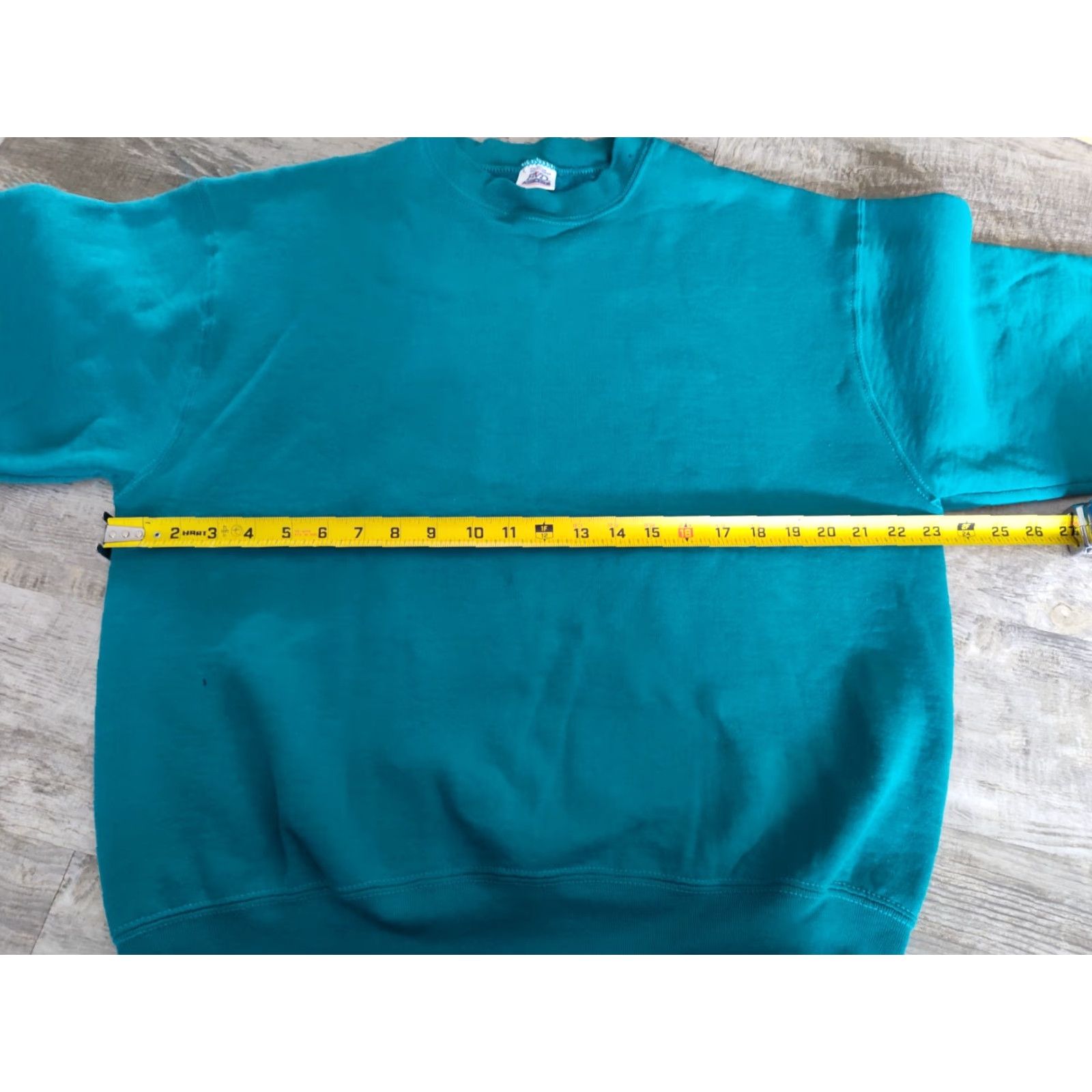 Altea VINTAGE BVD Sweatshirt Teal Crewneck 90s USA Crew Neck Size L Men Long Sleeve Fleece Inside Green / Cotton Blend Polyester Size US L / EU 52-54 / 3 - 7 Thumbnail