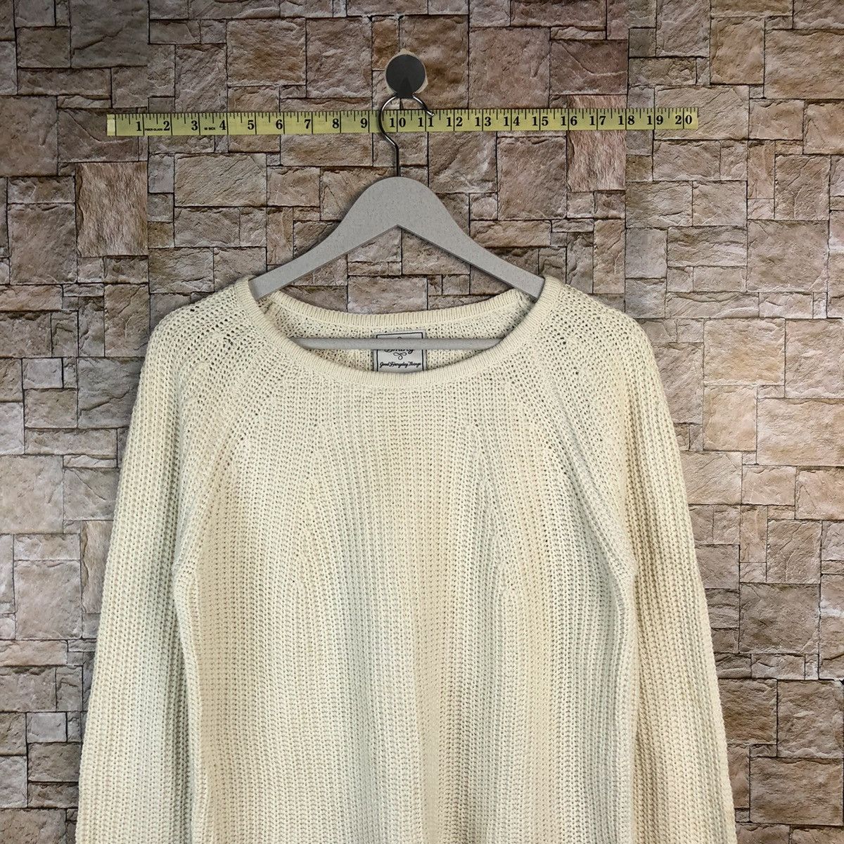 Beams Plus × Homespun Knitwear × Japanese Brand D Ming Beams White Knitwear #A1084 Size US M / EU 48-50 / 2 - 2 Thumbnail