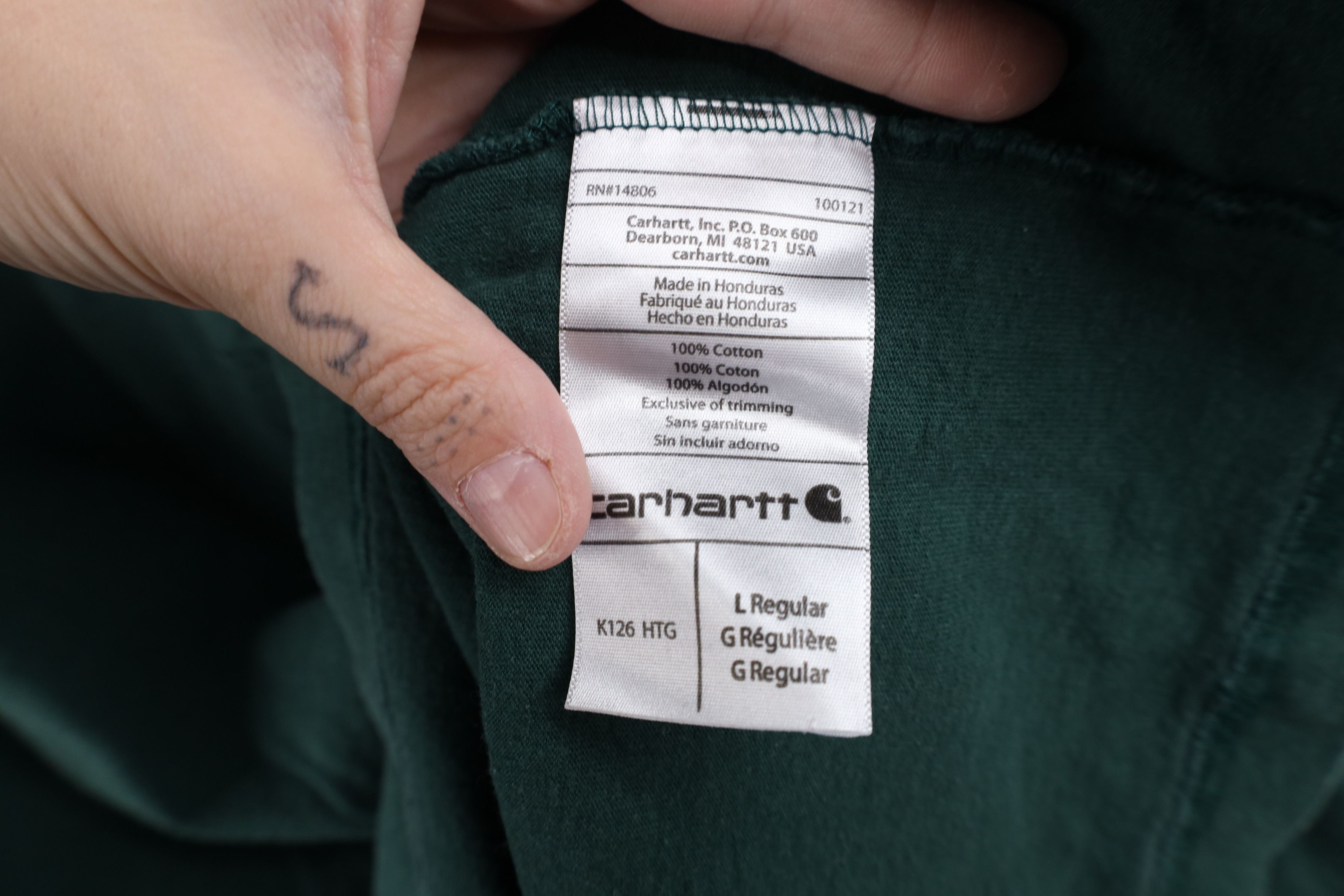 Carhartt Vintage Y2K Carhartt Spell Long Sleeve T-Shirt Green Cotton Size US L / EU 52-54 / 3 - 10 Thumbnail