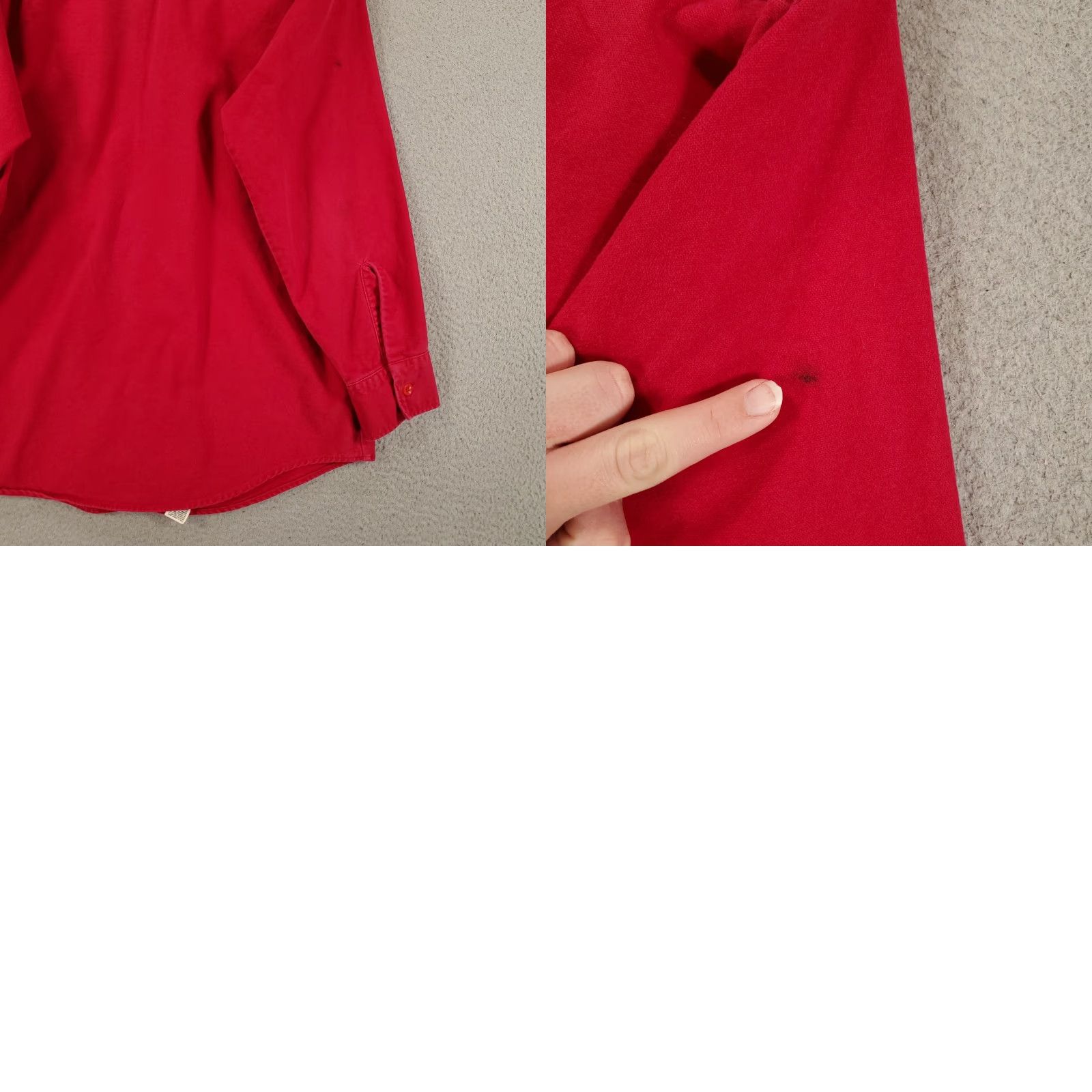 Denime VINTAGE Duxbak Shirt Mens Large Red Denim Button Up Long Sleeve Button Pockets Size US L / EU 52-54 / 3 - 9 Thumbnail