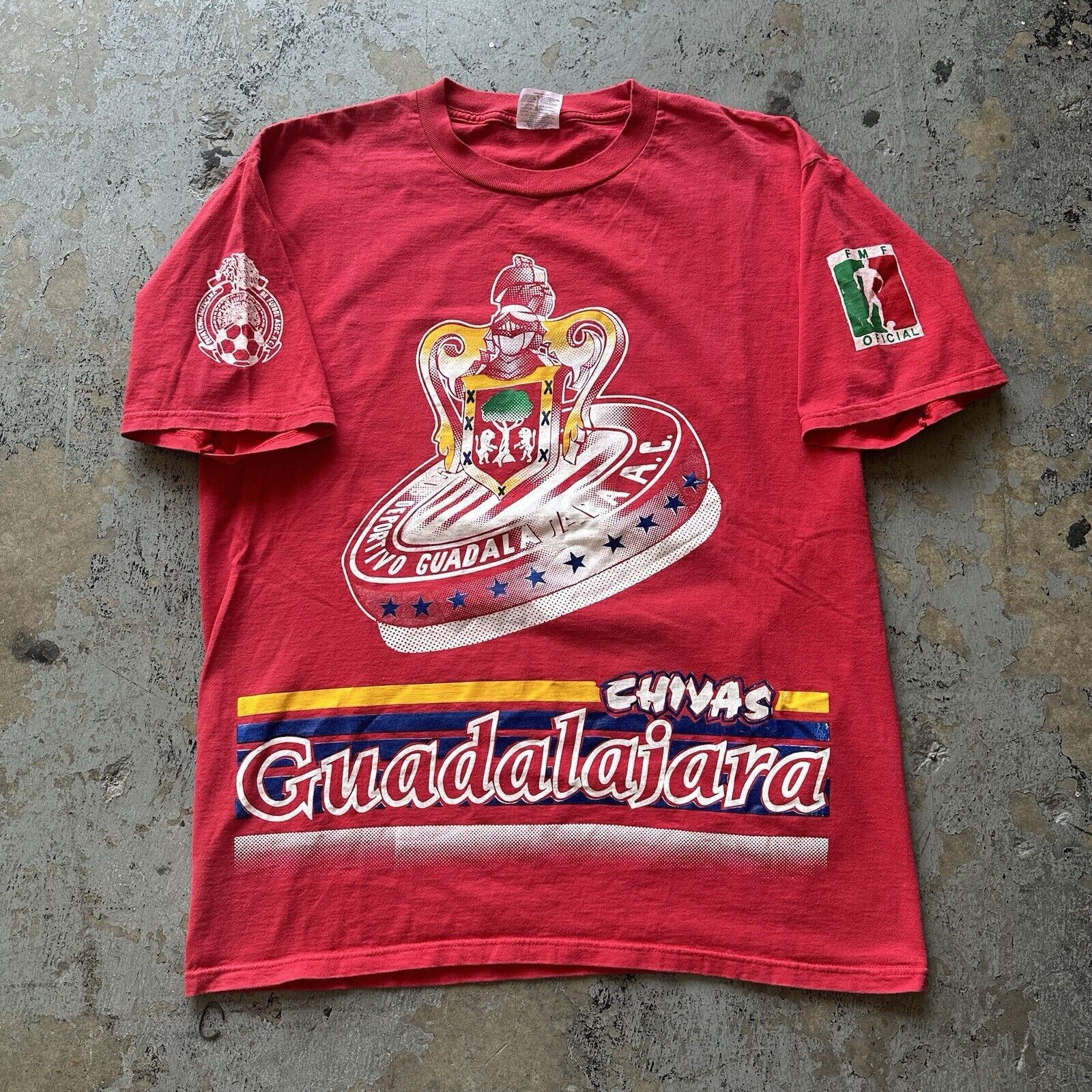Vintage Vintage 90s Chivas De La Guadalajara All Over Print T-Shirt Size US XL / EU 56 / 4 - 1 Thumbnail