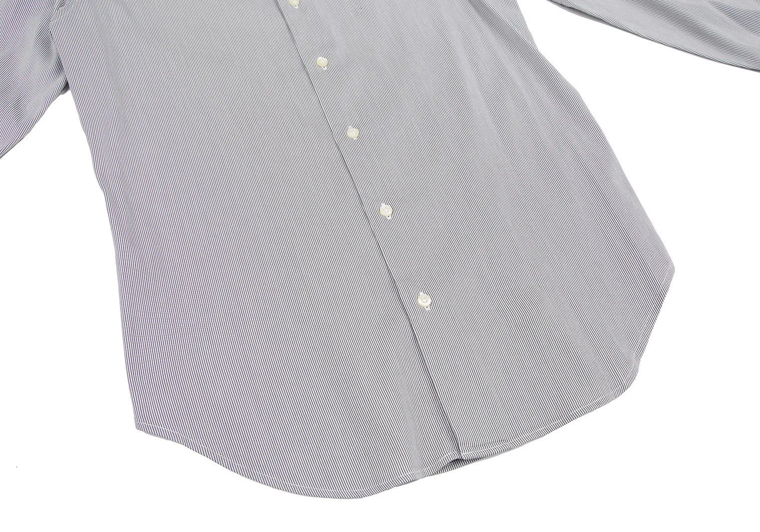 Emporio Armani Striped Shirt in White and Gray, Size 41 Size US M / EU 48-50 / 2 - 9 Thumbnail