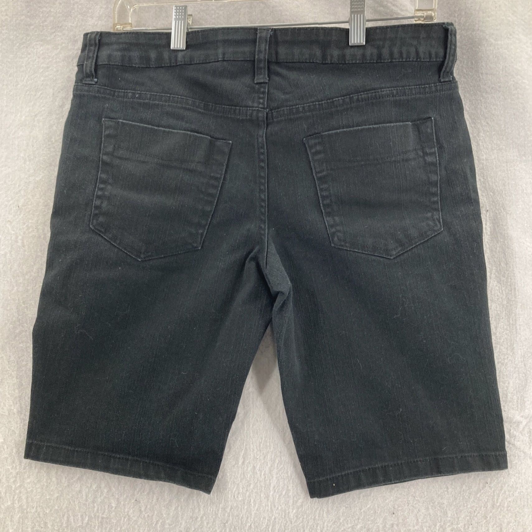 Norma Kamali Norma Kamali Bermuda Shorts Womens 4 Black Denim Stretch Size 27" / US 4 / IT 40 - 2 Thumbnail