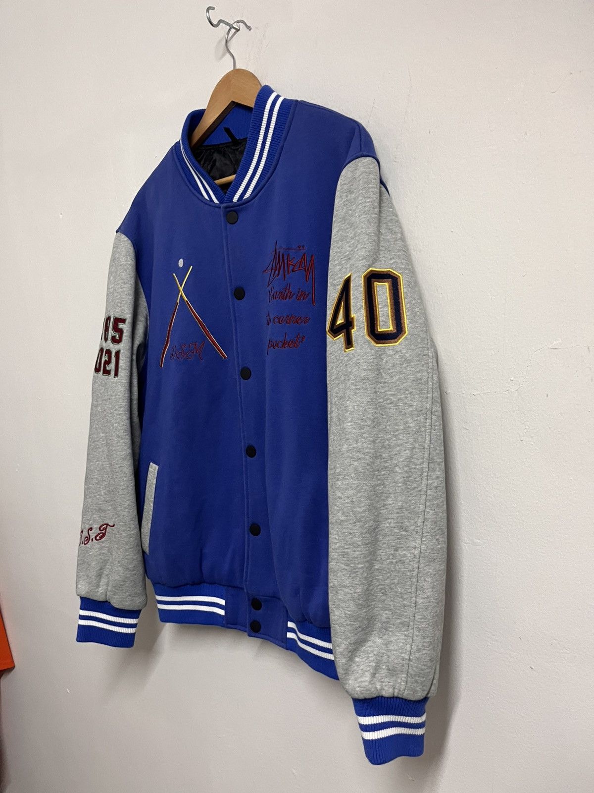 Japanese Brand stussy rip off japanese brand varsity jackets Size US L / EU 52-54 / 3 - 6 Thumbnail