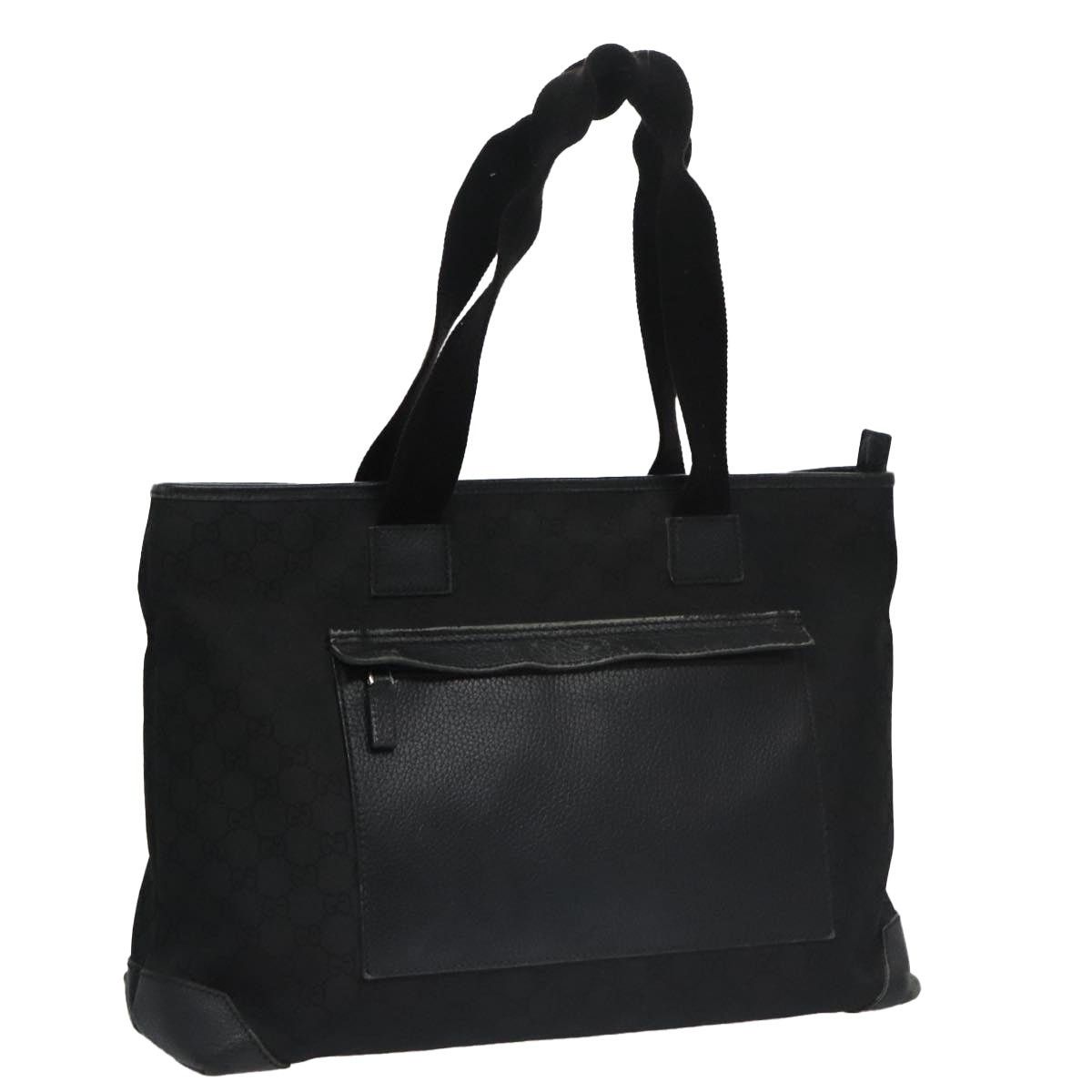 GUCCI GG Canvas Tote Bag Outlet Black Silver