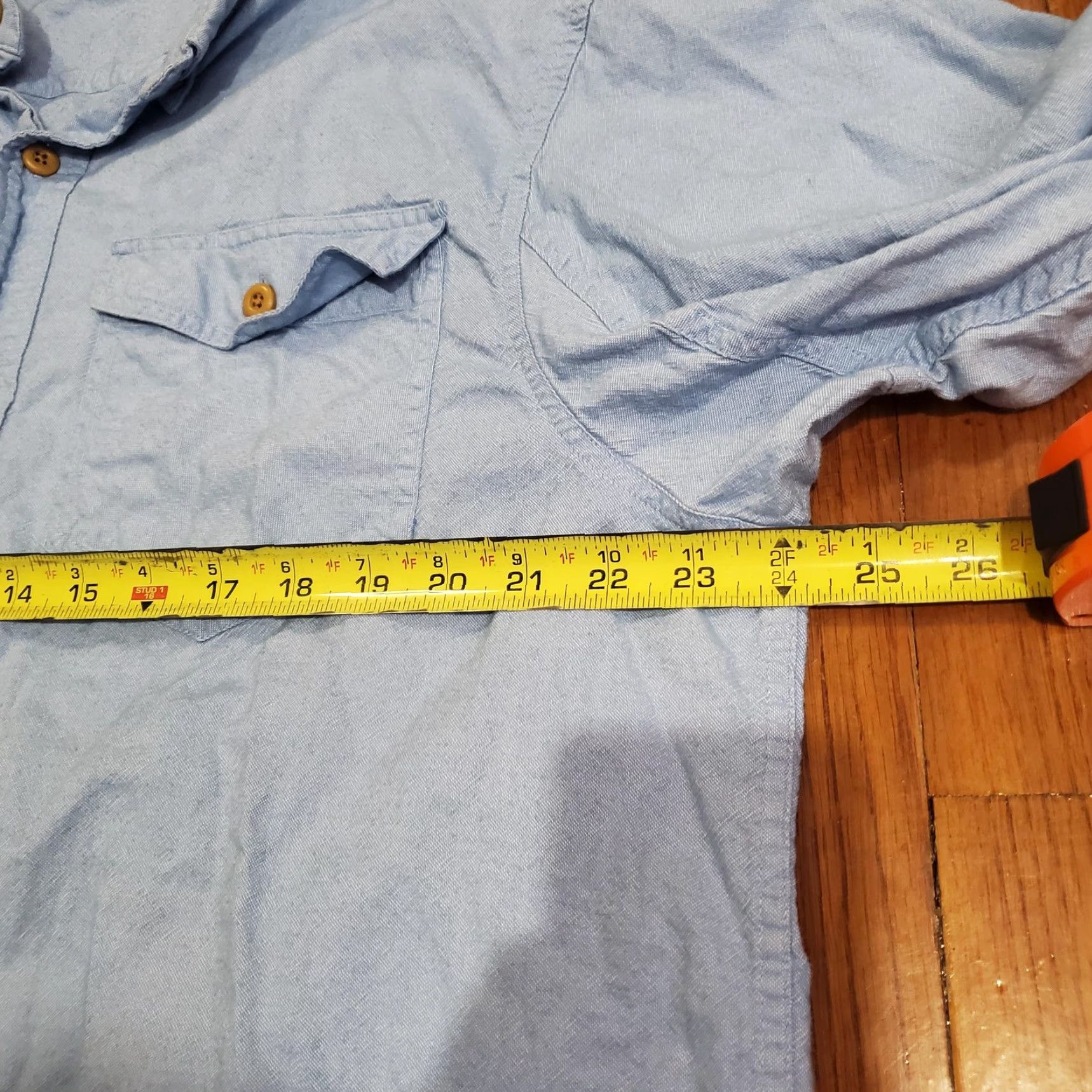 Duluth Trading Company Duluth Trading Co Shirt Mens Large Blue Chambray Button Down Long Sleeve Casual Workwear Size US L / EU 52-54 / 3 - 7 Thumbnail