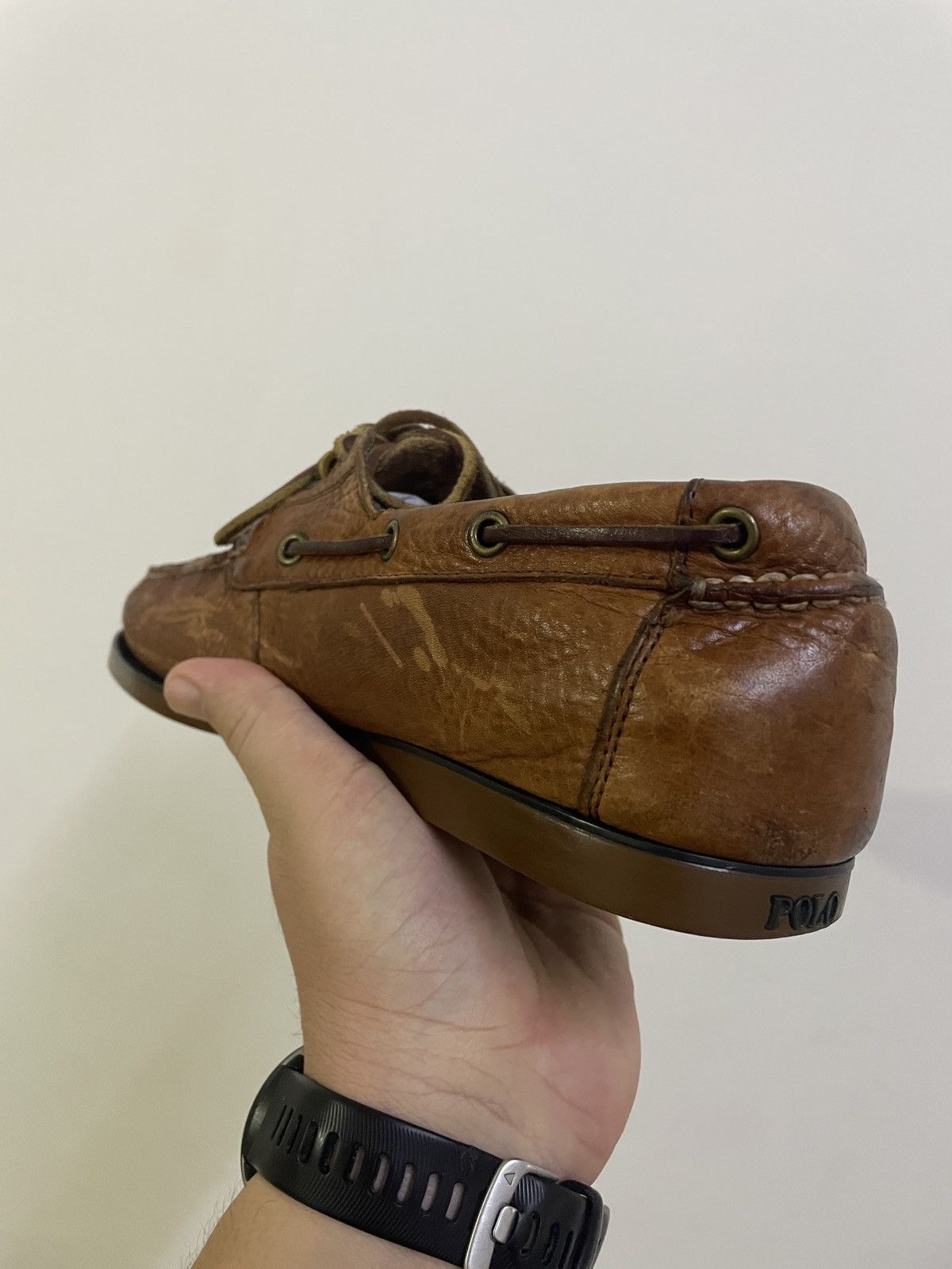 Polo Ralph Lauren VINTAGE POLO RALPH LAUREN LEATHER BOAT SHOES Size US 9 / EU 42 - 5 Thumbnail