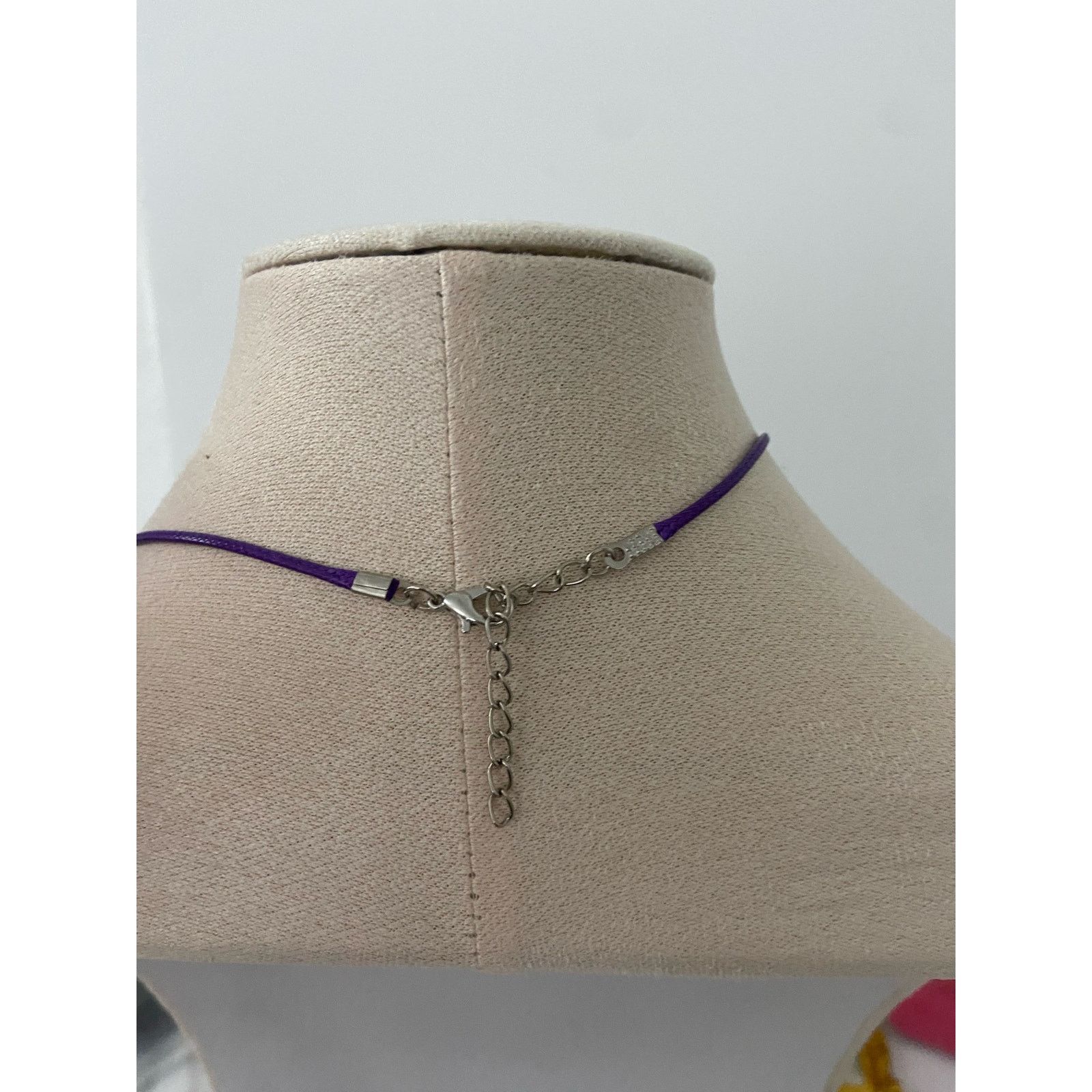 Handmade puffy heart pendant necklace Size ONE SIZE - 2 Thumbnail