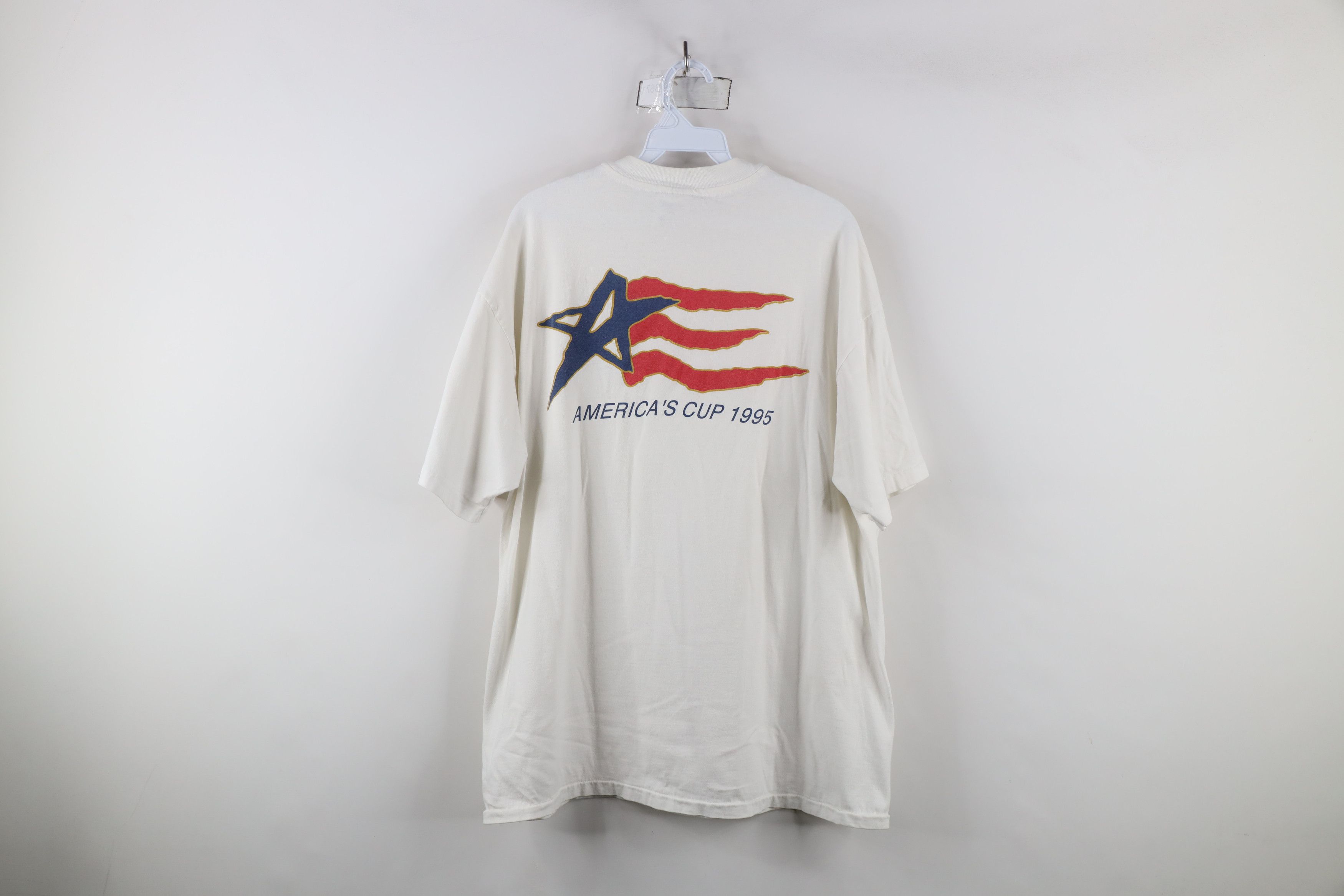 Vintage Vintage 90s 1995 America's Cup Sailboat Racing T-Shirt USA Size US XL / EU 56 / 4 - 12 Thumbnail