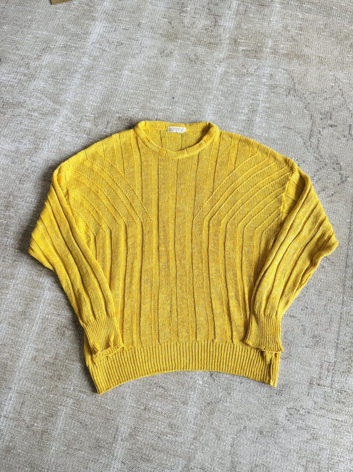 Vintage Vintage Italian cable knit linen sweater golden yellow sz 48 Size US M / EU 48-50 / 2 - 4 Thumbnail