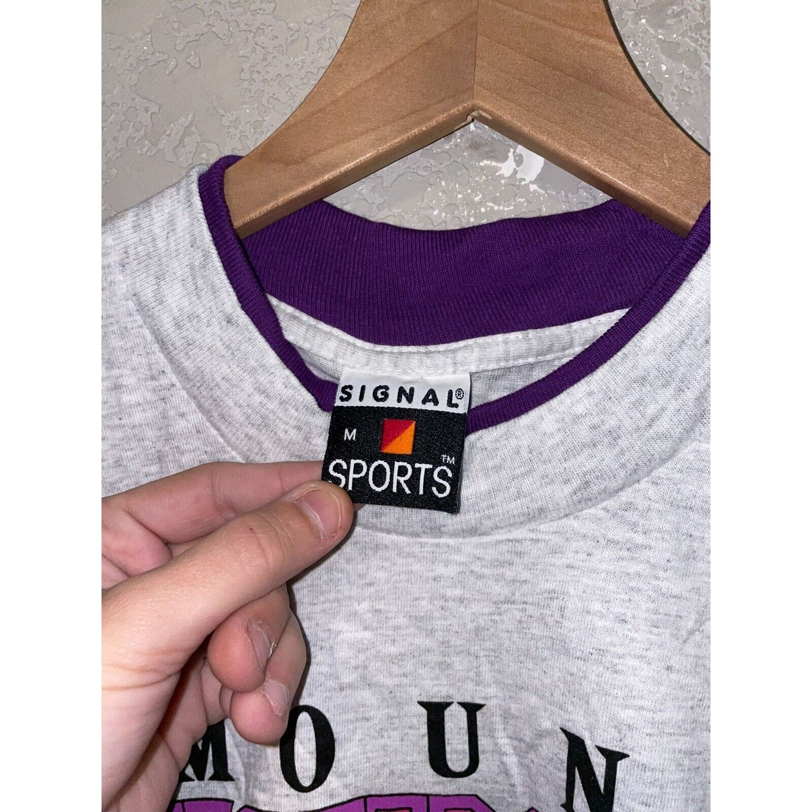 Signal Sport Vintage Mount Rushmore Shirt South Dakota Gray Purple Tee M Size US M / EU 48-50 / 2 - 8 Thumbnail