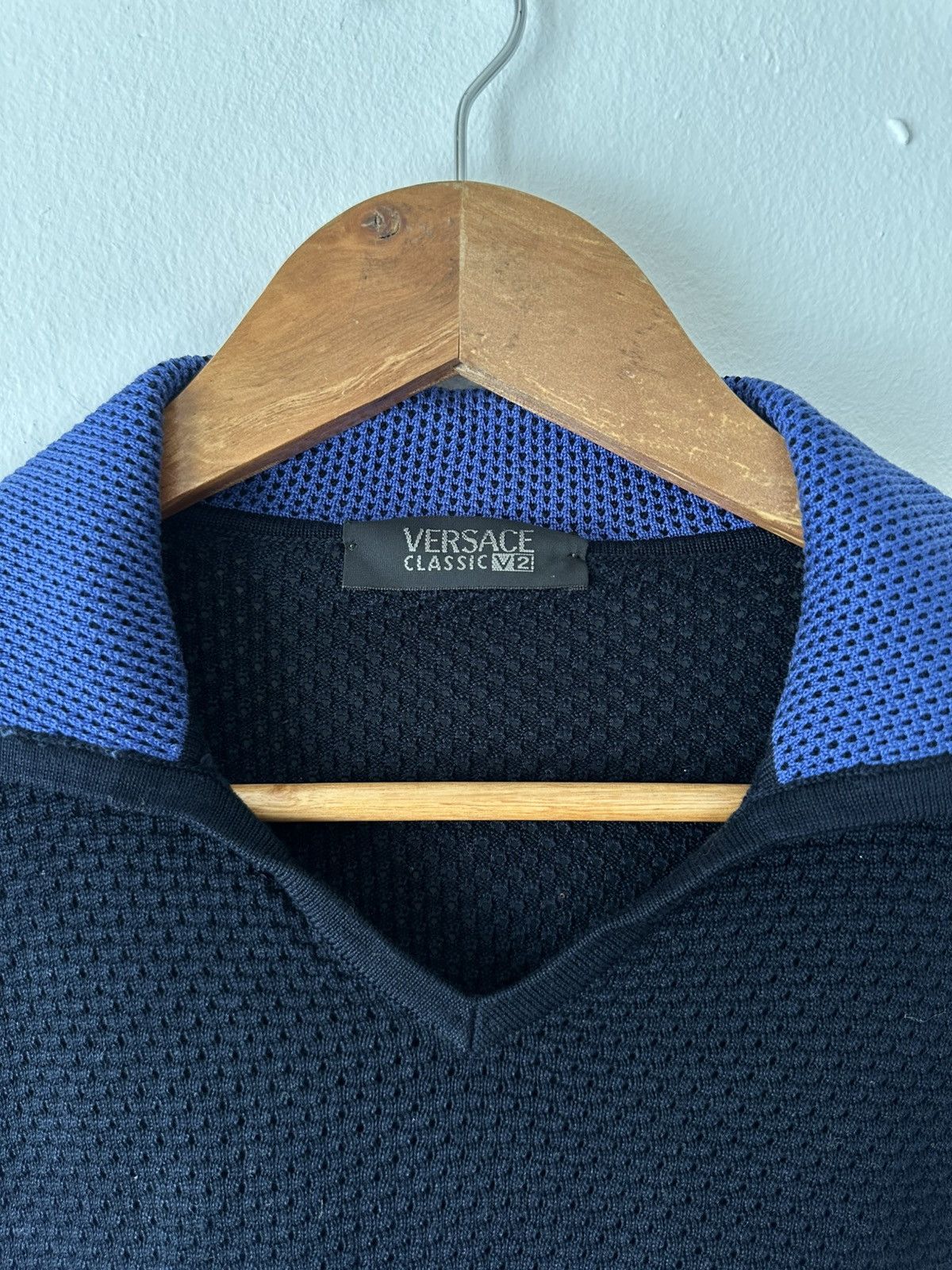 Versace Vintage Versace Classic V2 Knit Polo Shirt Size US L / EU 52-54 / 3 - 5 Thumbnail