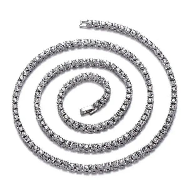 Other 4MM Iced Out tennis Chain Necklace Size ONE SIZE - 4 Thumbnail