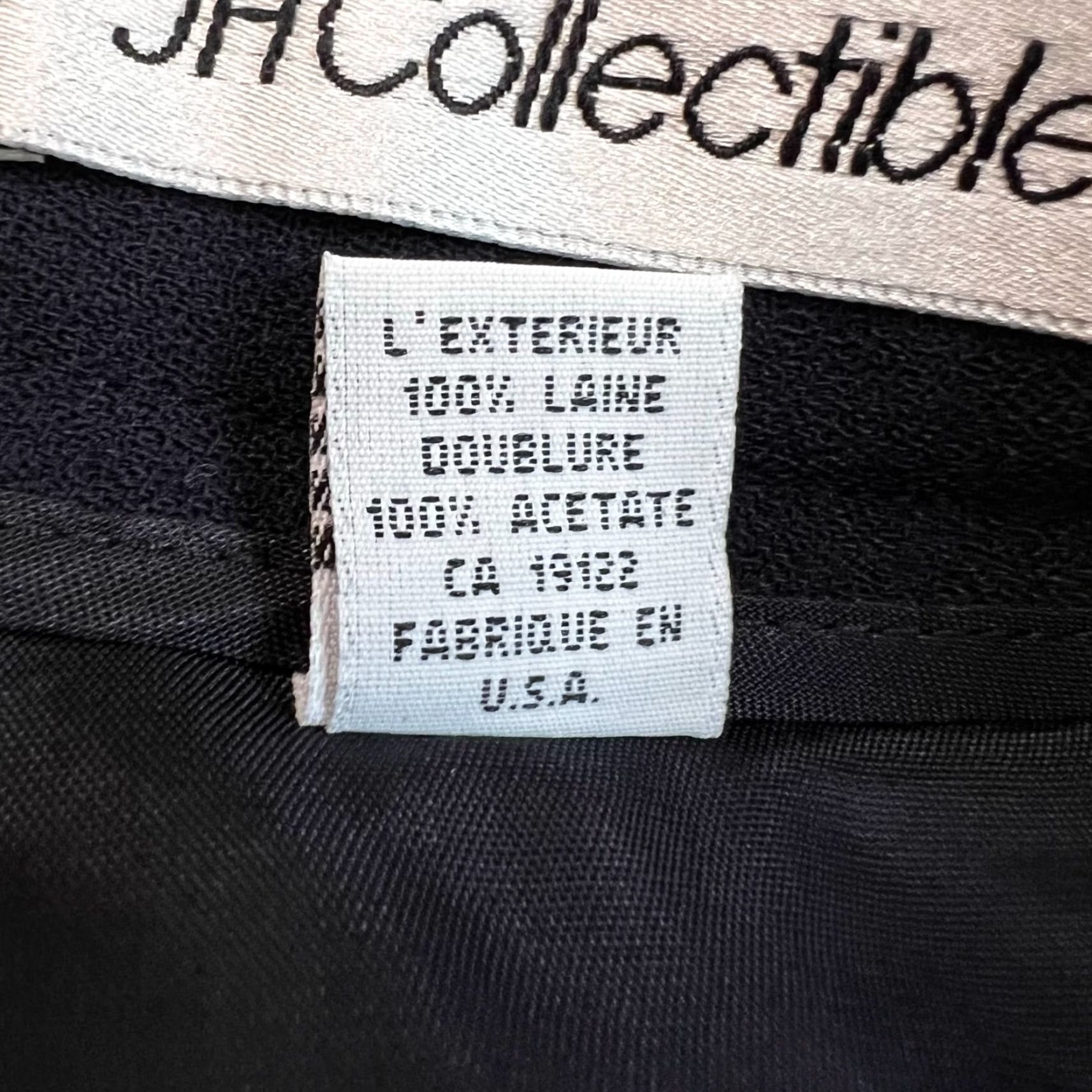 Vintage JH Collectibles A-Line Wool Midi Skirt Womens Size 12 Blue Pockets Zip Button 90s Size 34" / US 12 / IT 48 - 6 Thumbnail