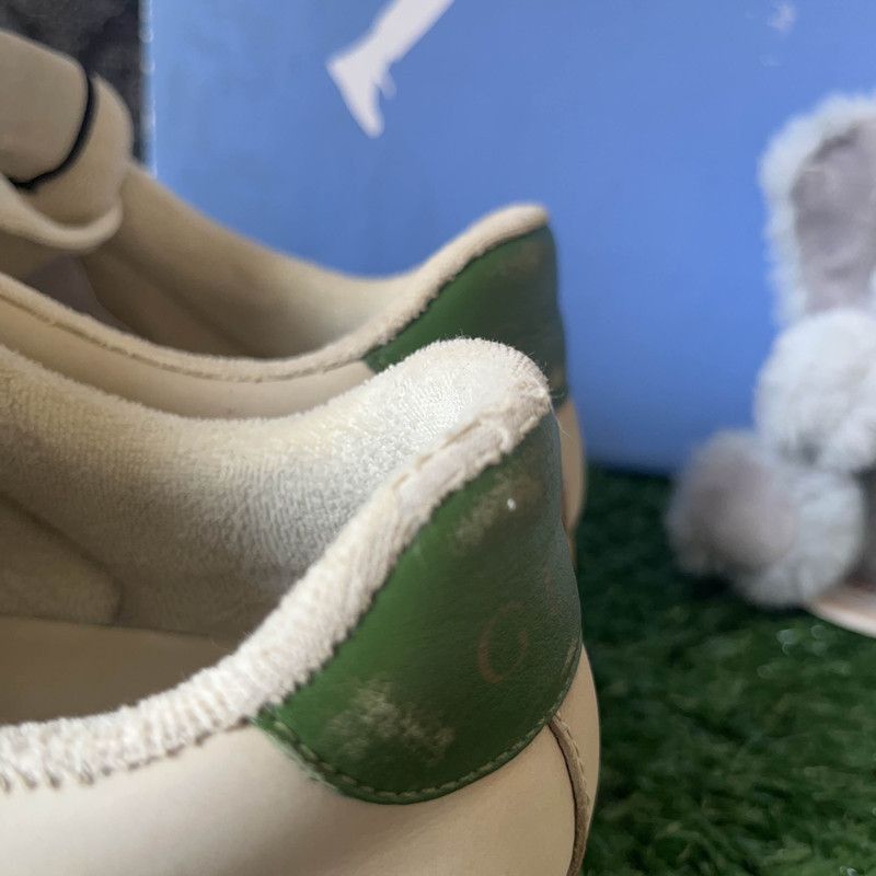 Gucci Gucci Screener Green Leather Low-Top Sneakers - Size US 10 / EU 43 - 9 Thumbnail