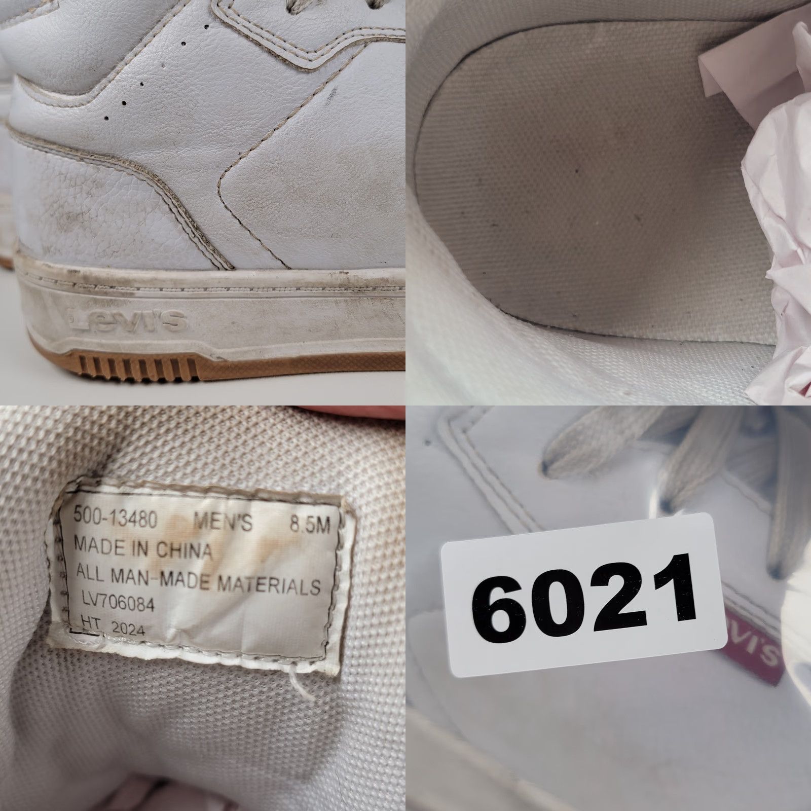 Levi's Levi's Sneaker Men Drive Hi Casual White 8.5 M Shoes Size US 9 / EU 42 - 9 Thumbnail