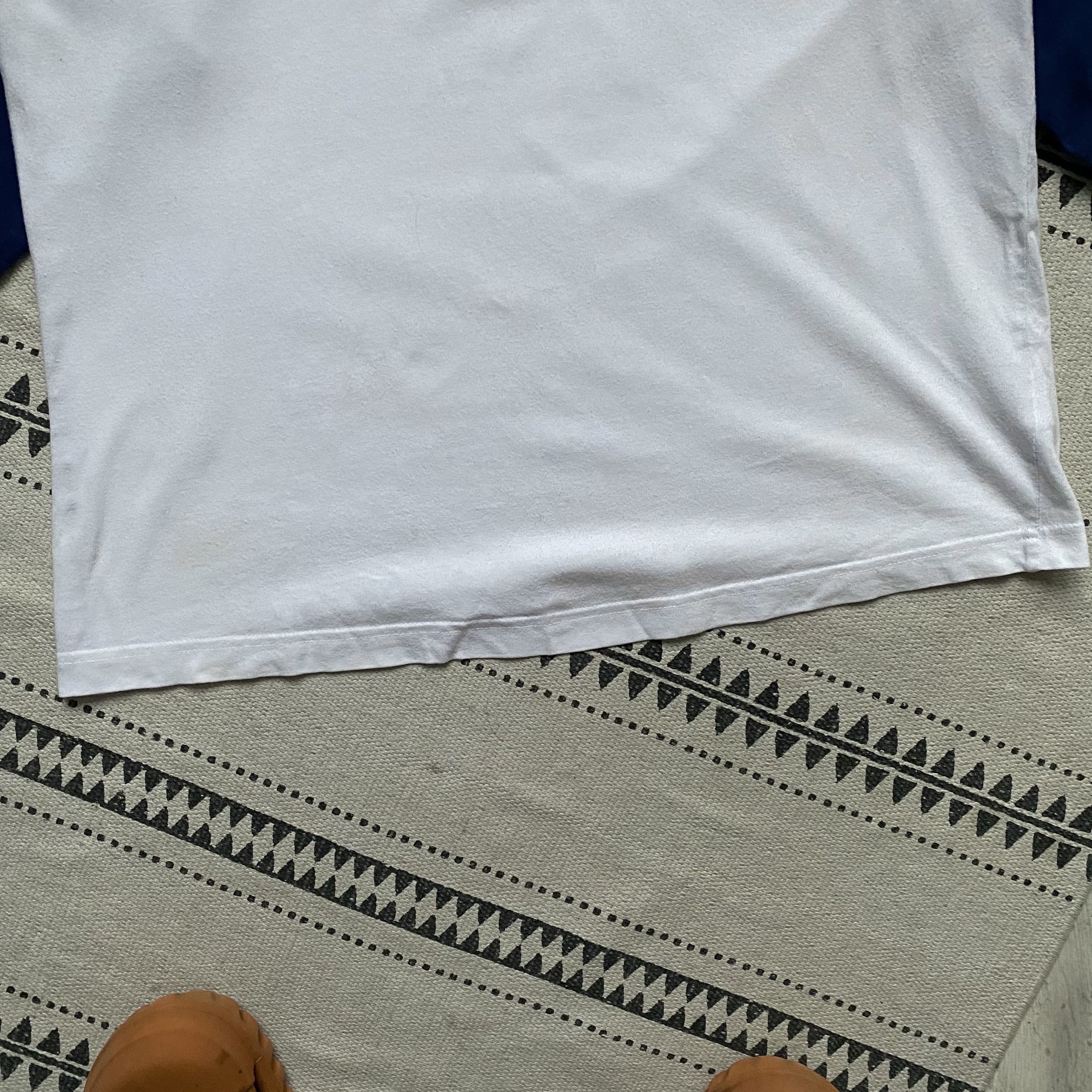 Nike 🛹 Vintage 80s Nike tee 3/4 sleeve mini Swoosh Y2K Size US S / EU 44-46 / 1 - 3 Thumbnail