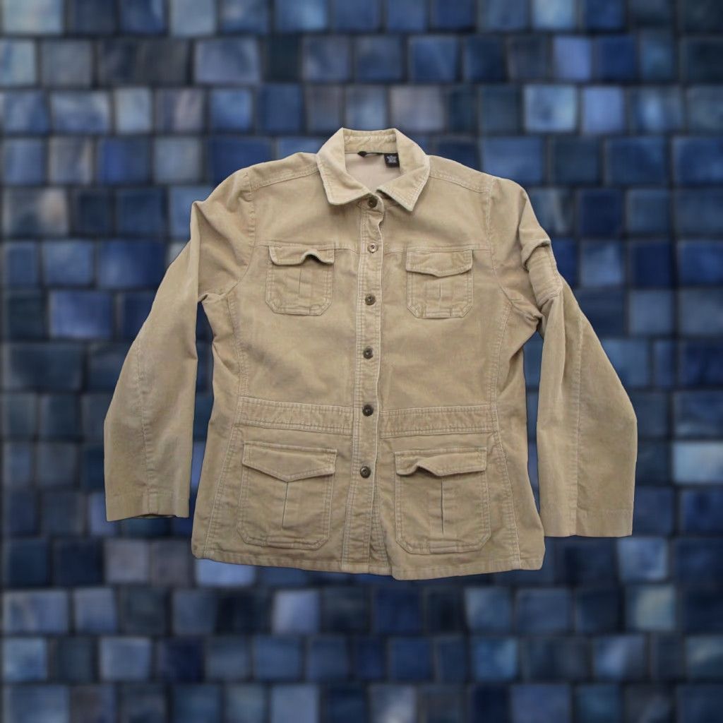 Mossimo Mossimo Corduroy Jacket Women's Beige Military Pockets Collared Size XL VTG Y2K Size XL / US 12-14 / IT 48-50 - 1 Thumbnail