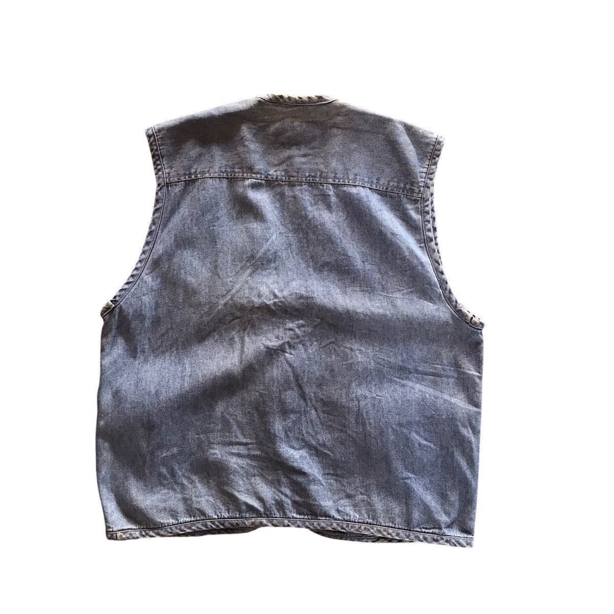 Infinite Archives Vintage MX Good Feel Distressed Denim Parachute Vest Denim Size US M / EU 48-50 / 2 - 7 Thumbnail