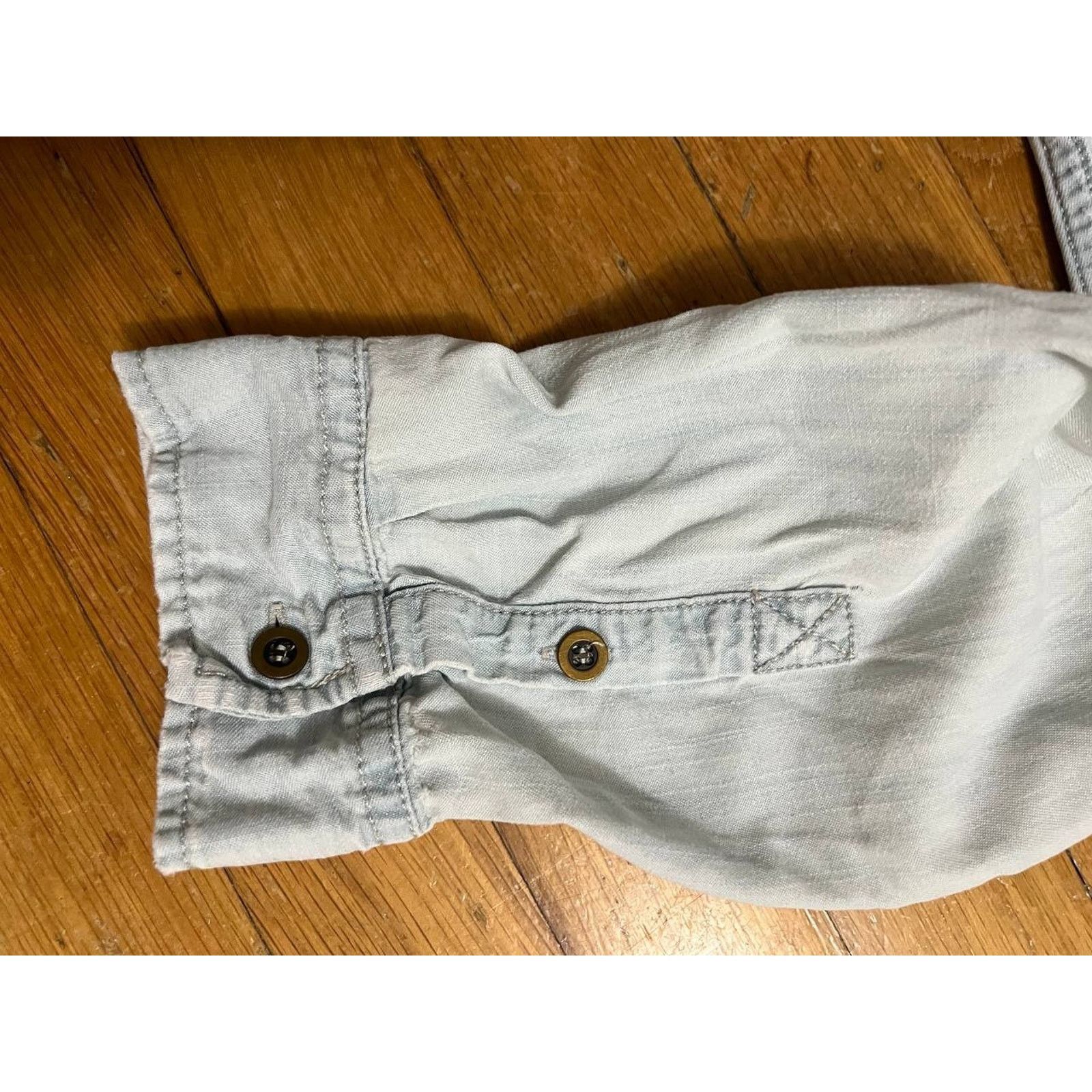 Eileen Fisher EILEEN FISHER Shirt Siz L Denim Classic Pockets Grey A000964 Size L / US 10 / IT 46 - 5 Thumbnail