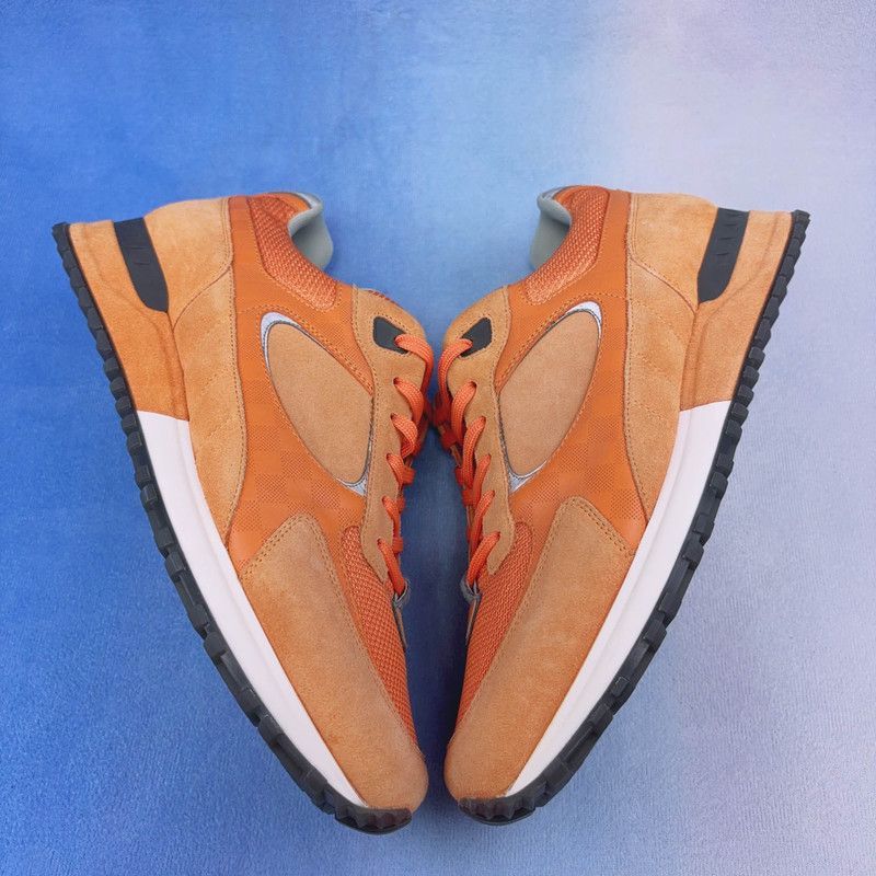 Louis Vuitton Louis Vuitton Suede Running Shoes in Orange - Size US 9 / EU 42 - 6 Thumbnail