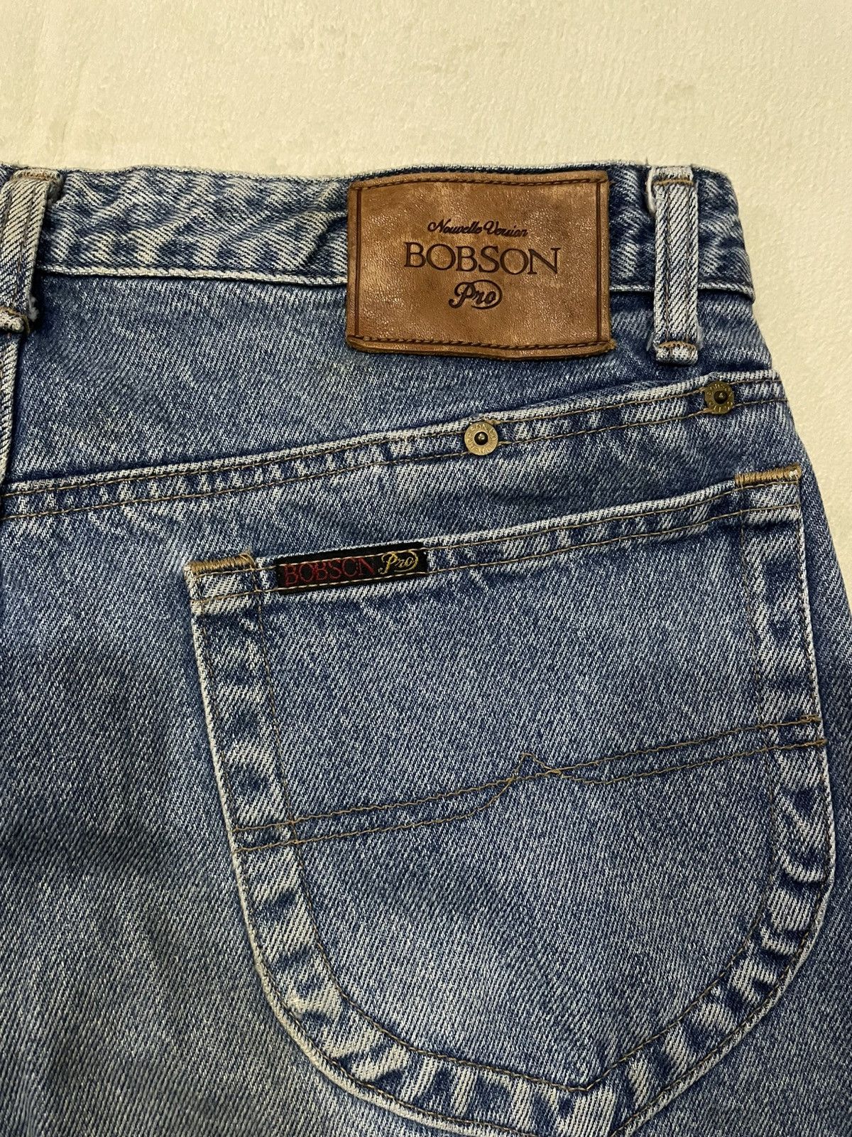 Japanese Brand Vintage Bobson Pro Baggy Mudwash Faded Denim Jeans Size US 32 / EU 48 - 17 Thumbnail