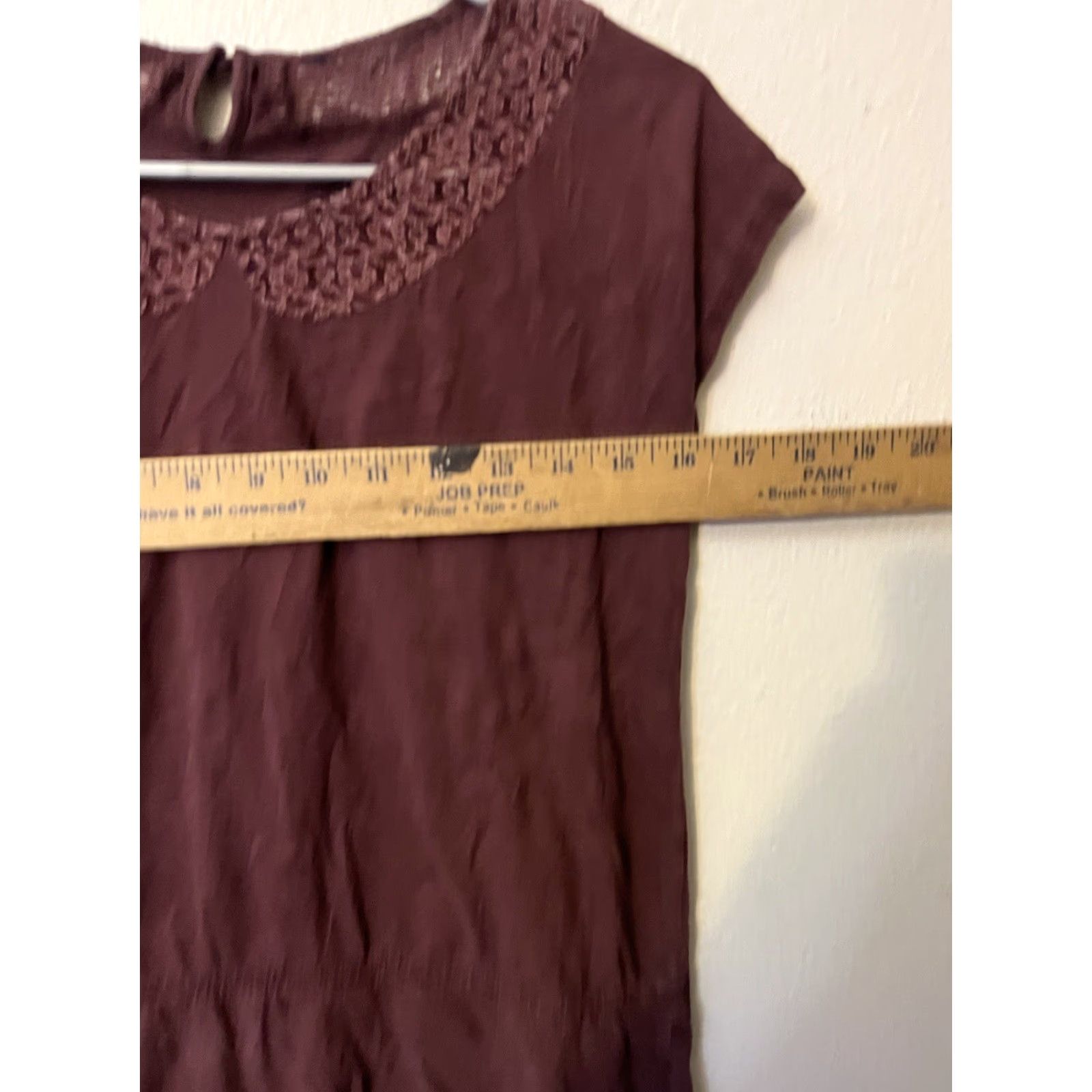Tommy Hilfiger Tommy Hilfiger Women's Blouse Shirt Maroon V-Neck Sleeveless Size M Size M / US 6-8 / IT 42-44 - 4 Thumbnail